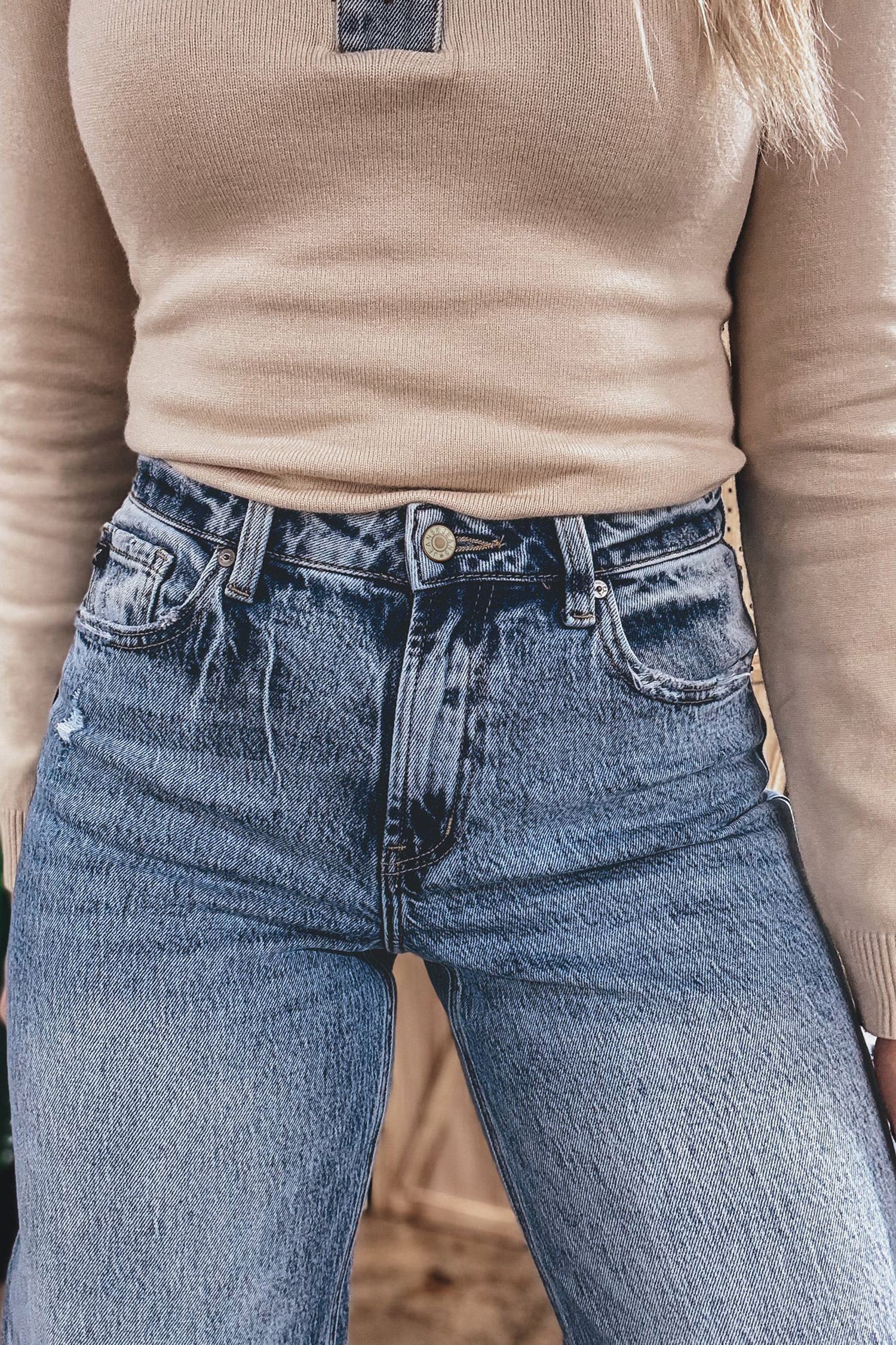 Ashleigh Blue Cuffed Straight Loose Jeans view 10