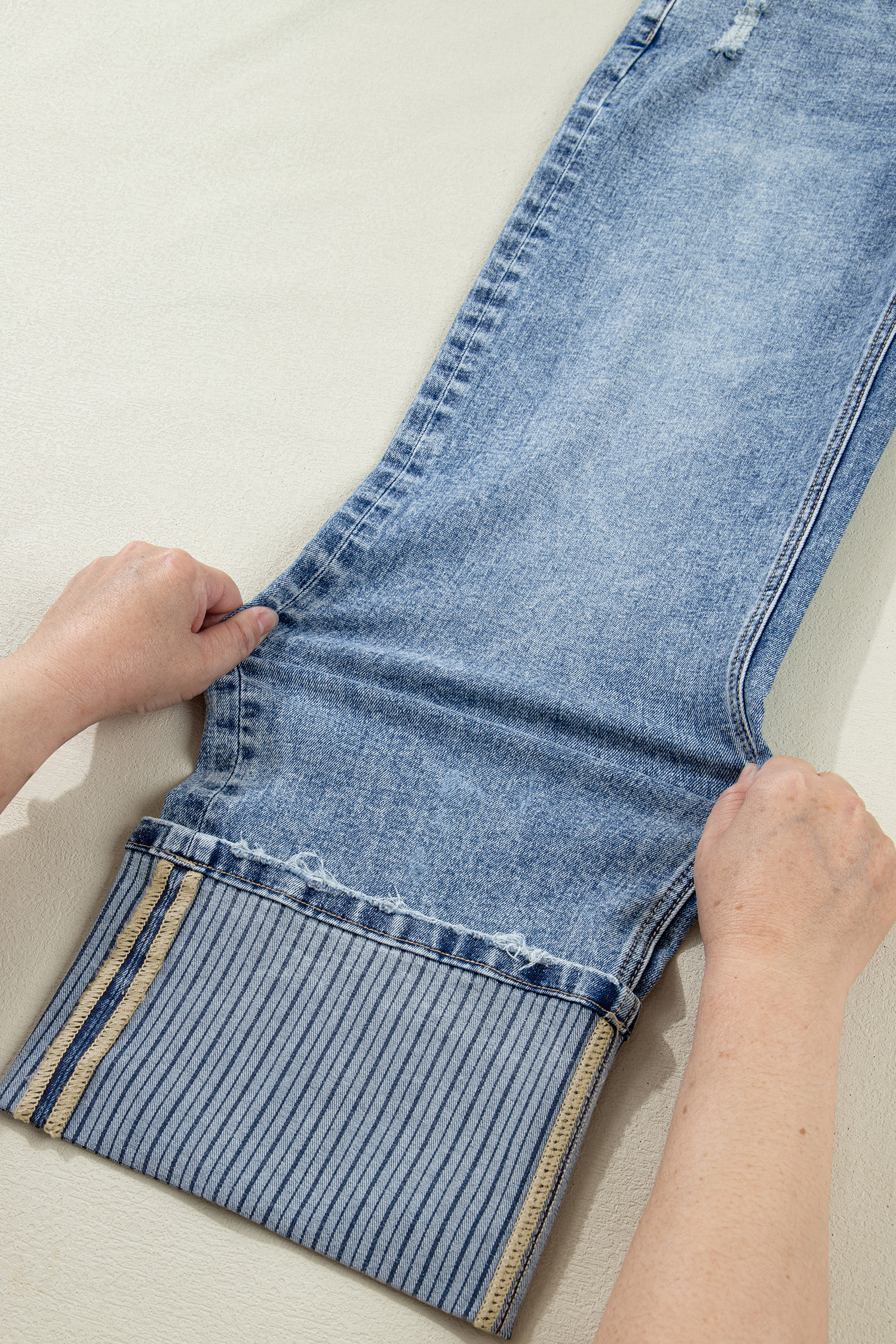 Ashleigh Blue Cuffed Straight Loose Jeans view 22