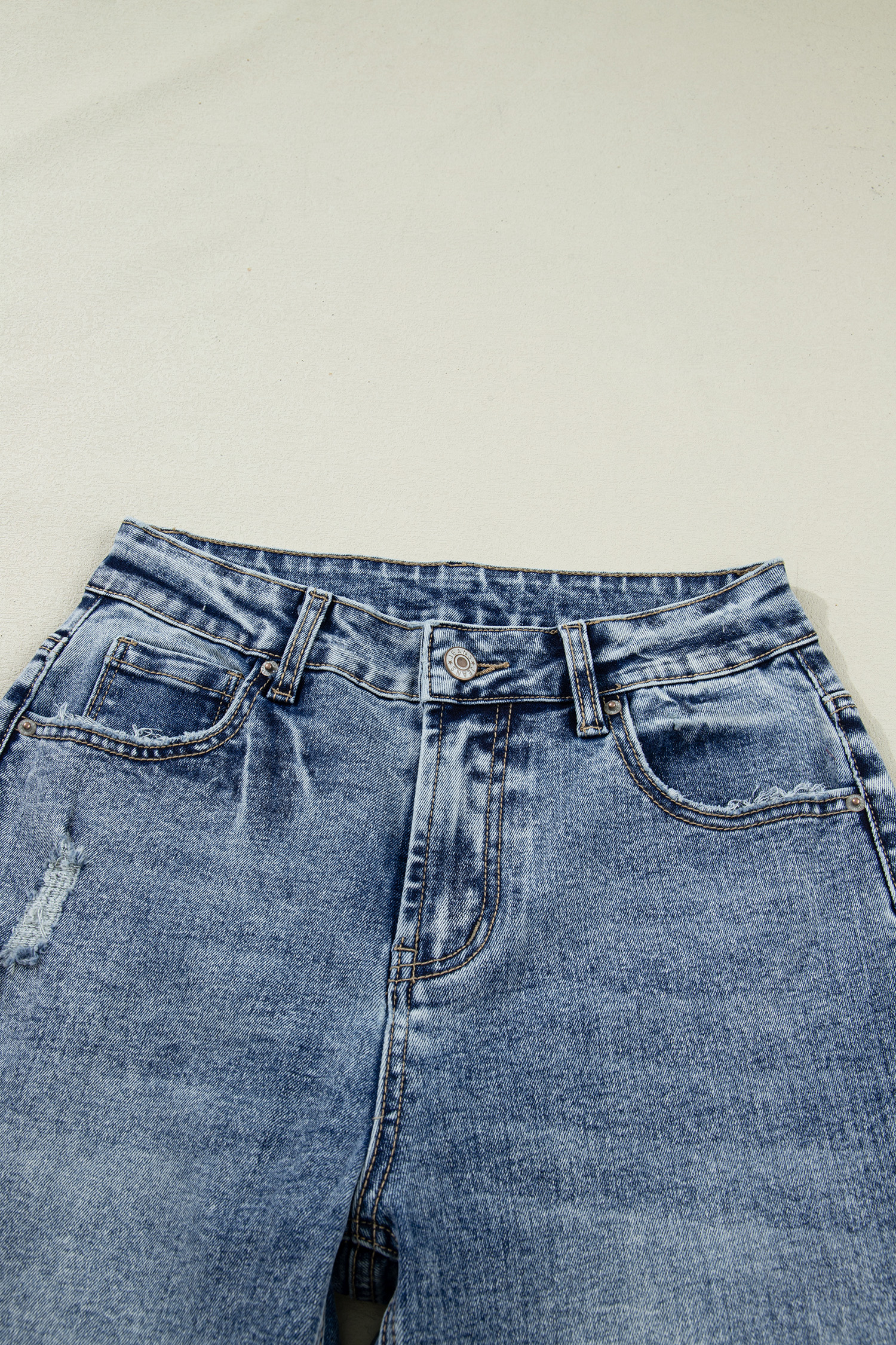 Ashleigh Blue Cuffed Straight Loose Jeans view 21