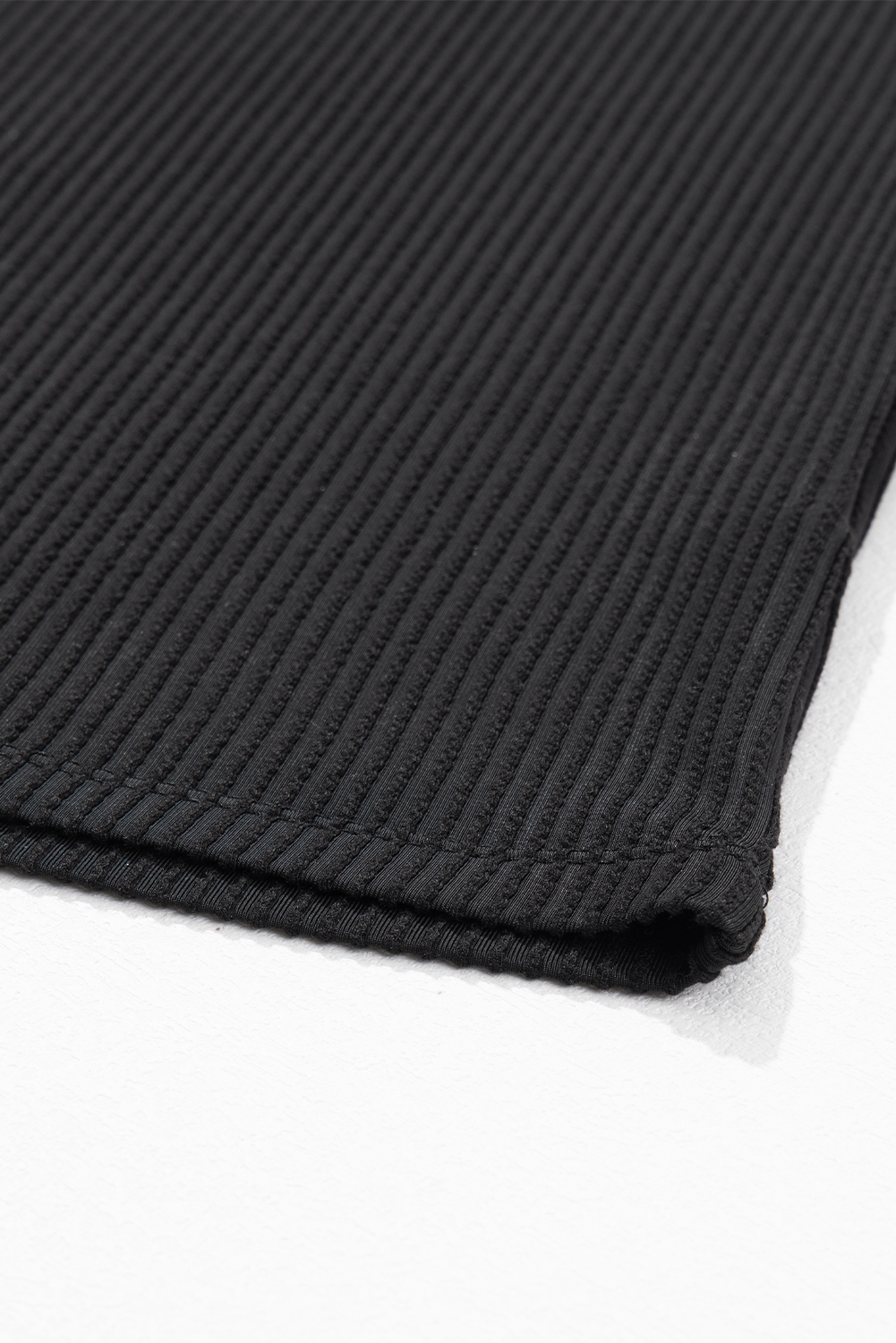 Black Textured V-Neck Dropped Shoulder Plus T-Shirt