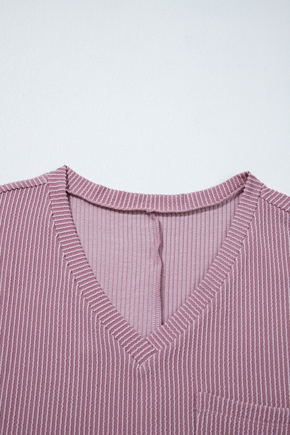 Valerian Textured V-Neck Dropped Shoulder Plus T-Shirt