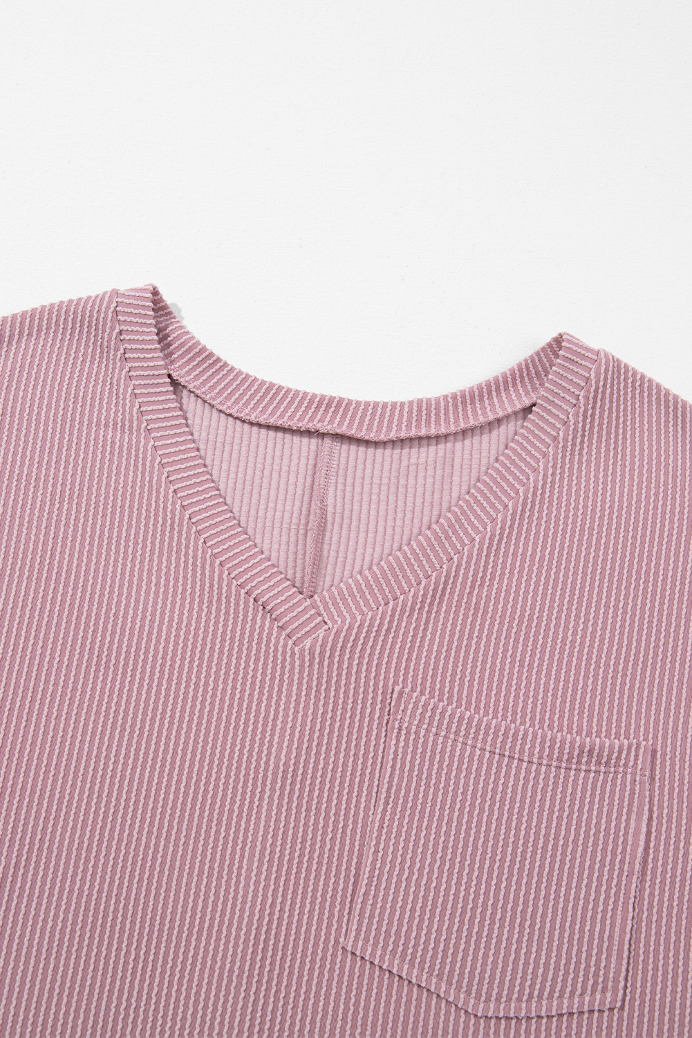 Valerian Textured V-Neck Dropped Shoulder Plus T-Shirt