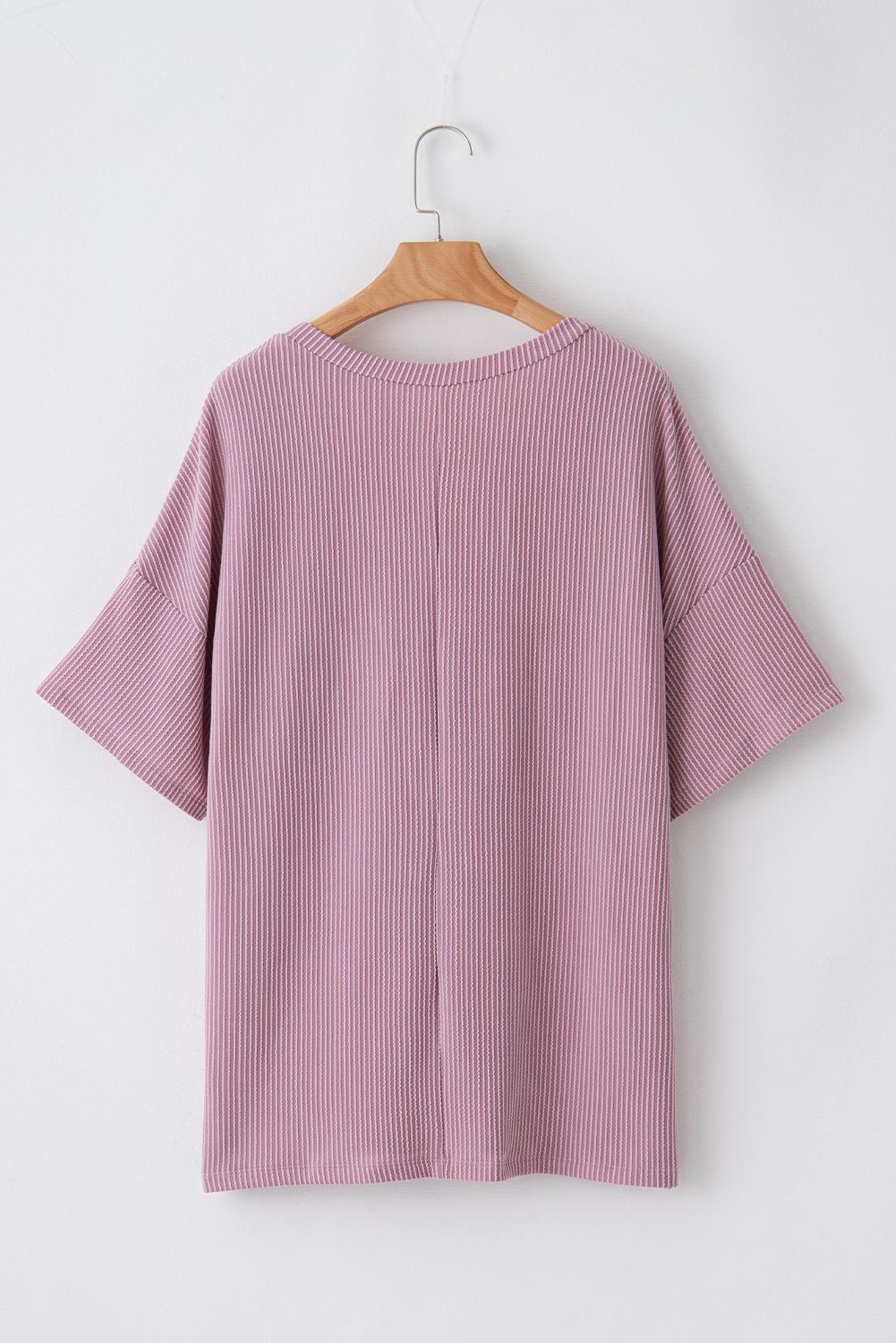 Valerian Textured V-Neck Dropped Shoulder Plus T-Shirt