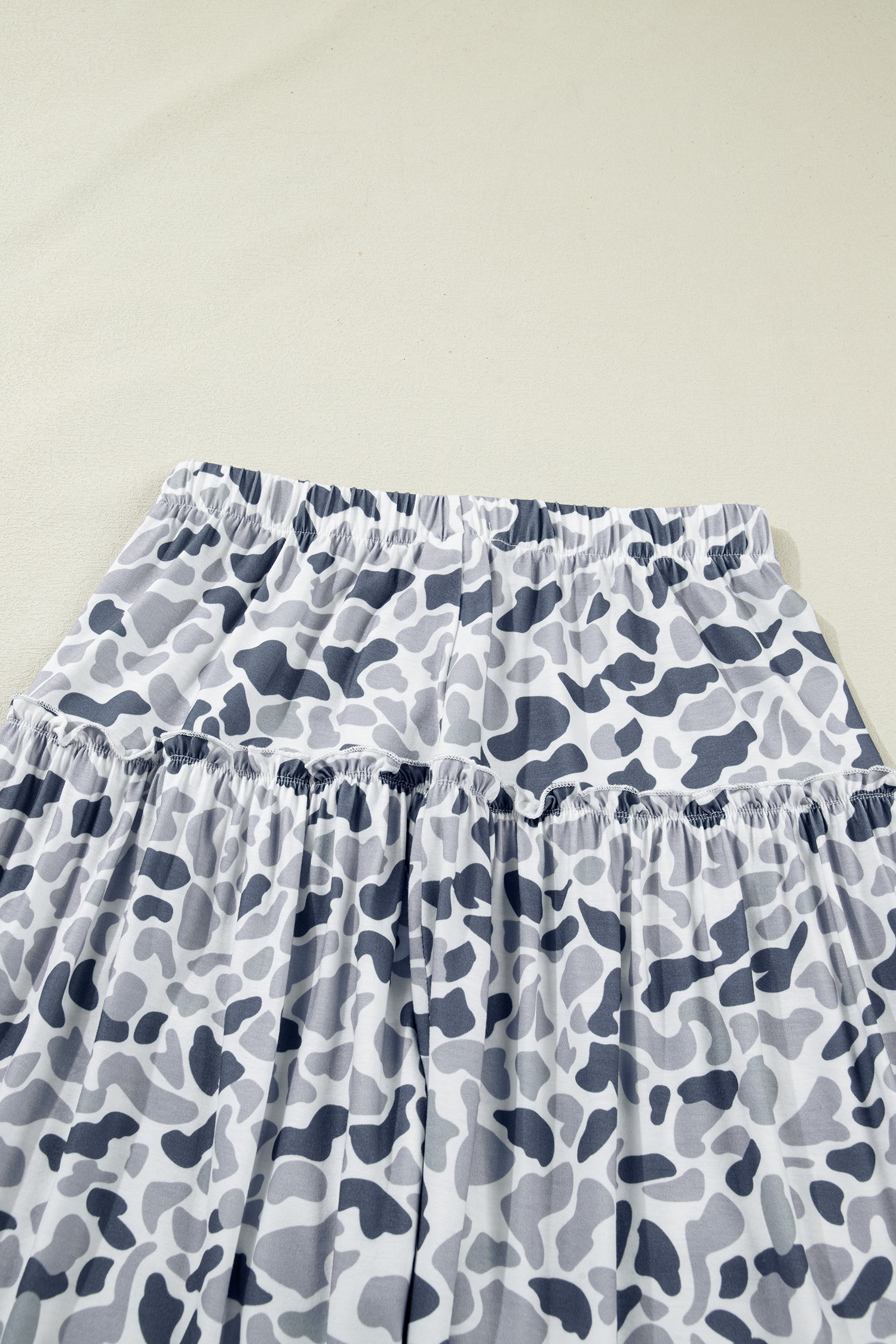 Beige Camo Print Wide Leg Casual Pants view 16