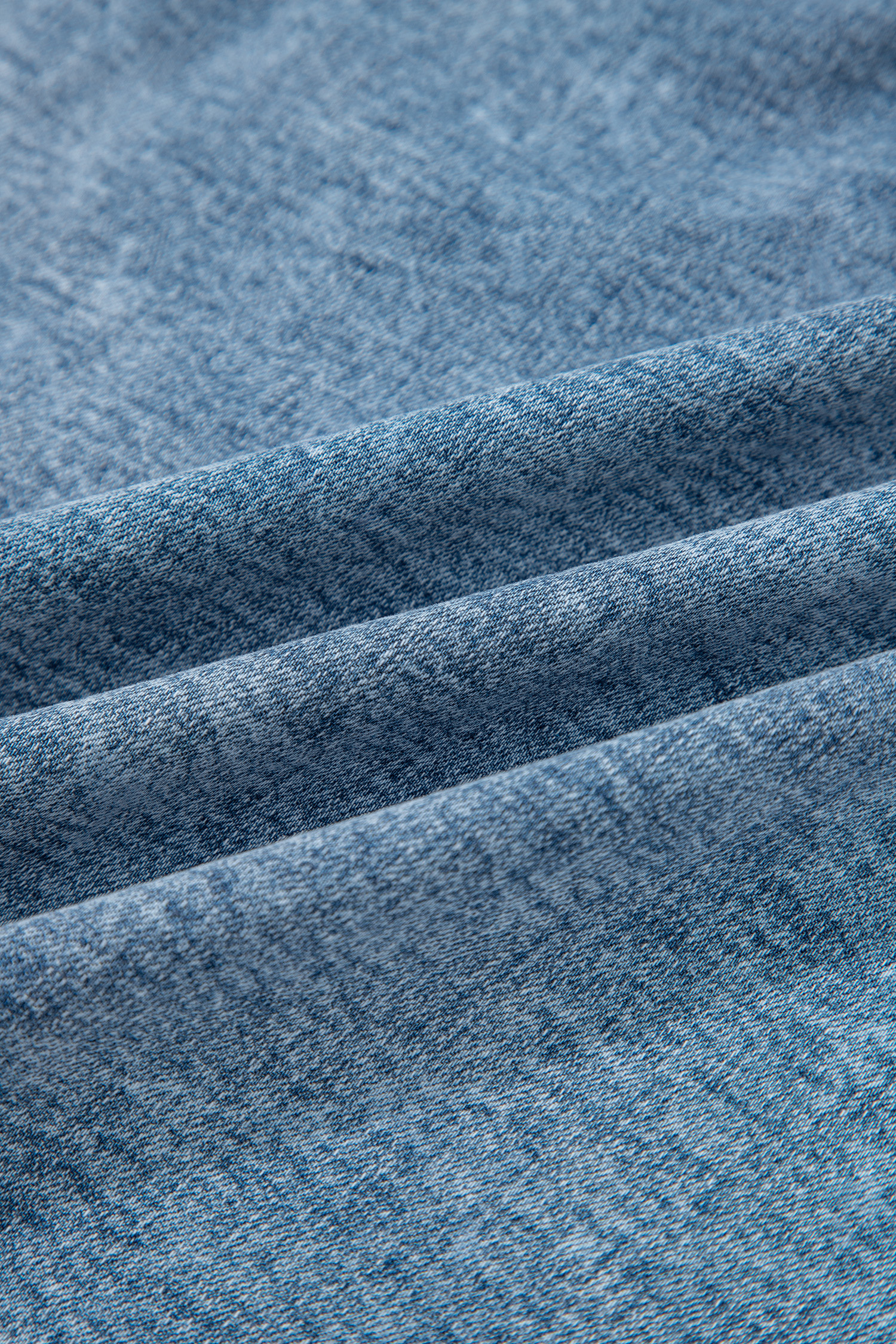 Ashleigh Blue Denim Pearl Embellished Elastic Waist Mini Skort