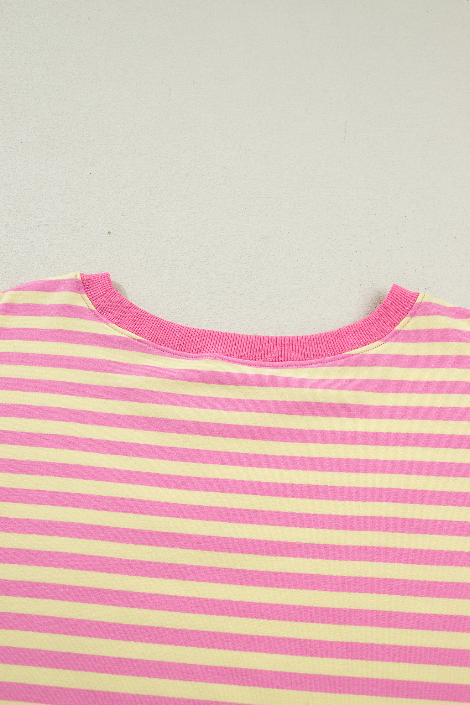 Rose Stripe Boxy Tee Drawstring Elastic Waist Plus Size Short Set