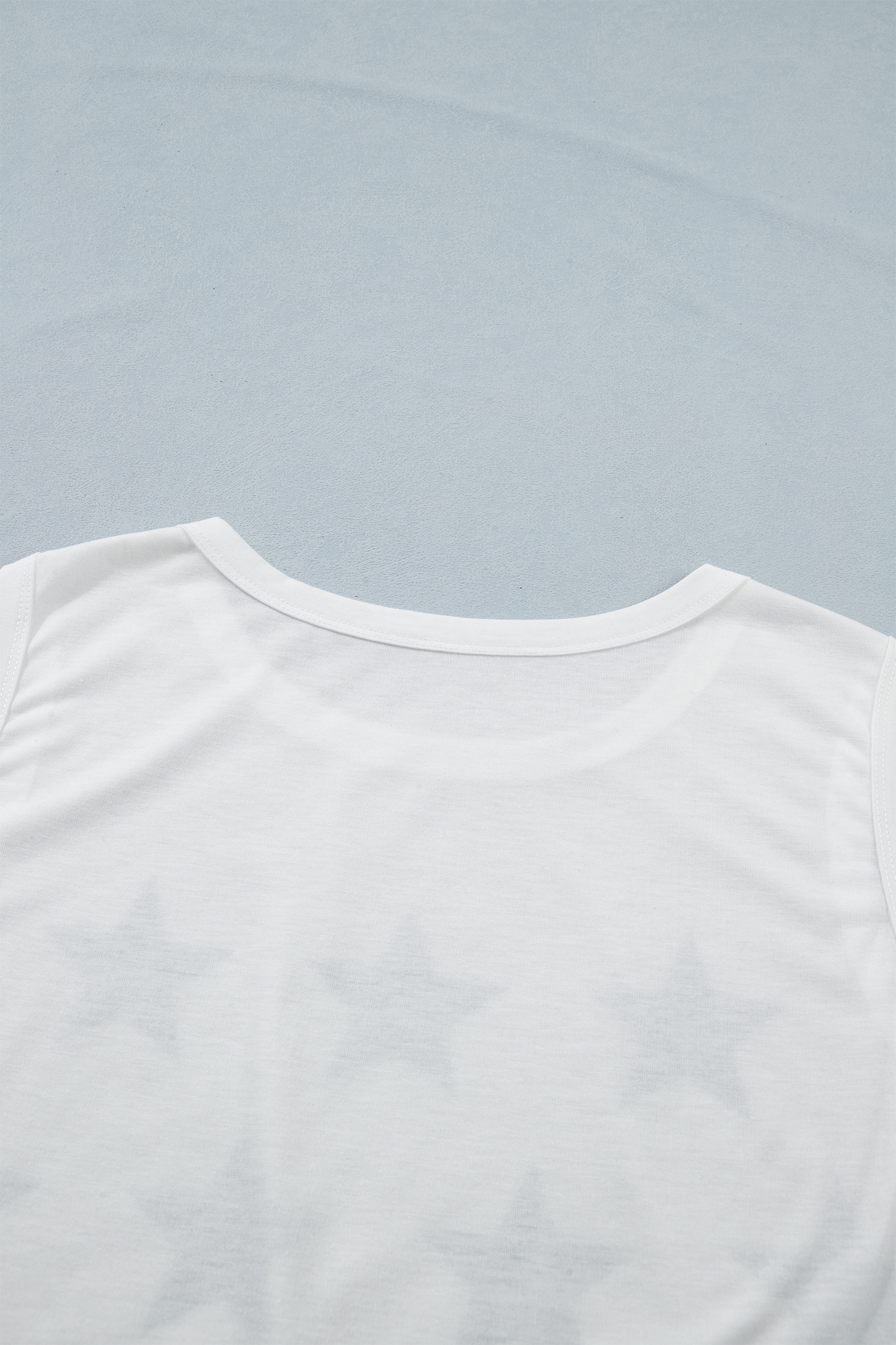 White Vintage Stars and Stripes Printed Casual Tank Top