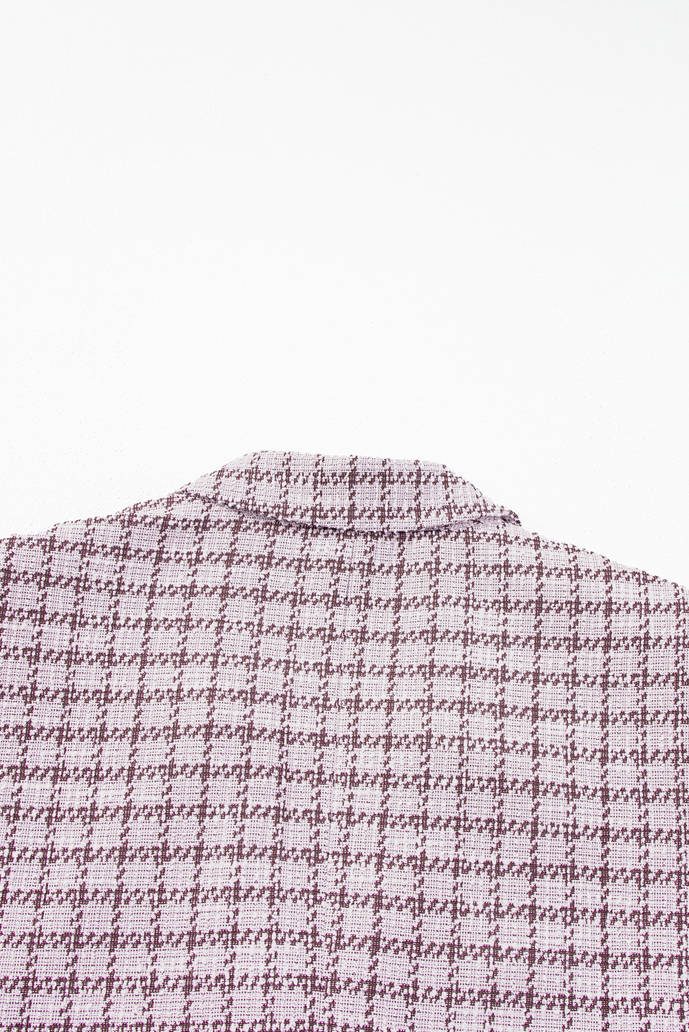Burgundy Elegant Tweed Plaid Blazer view 14