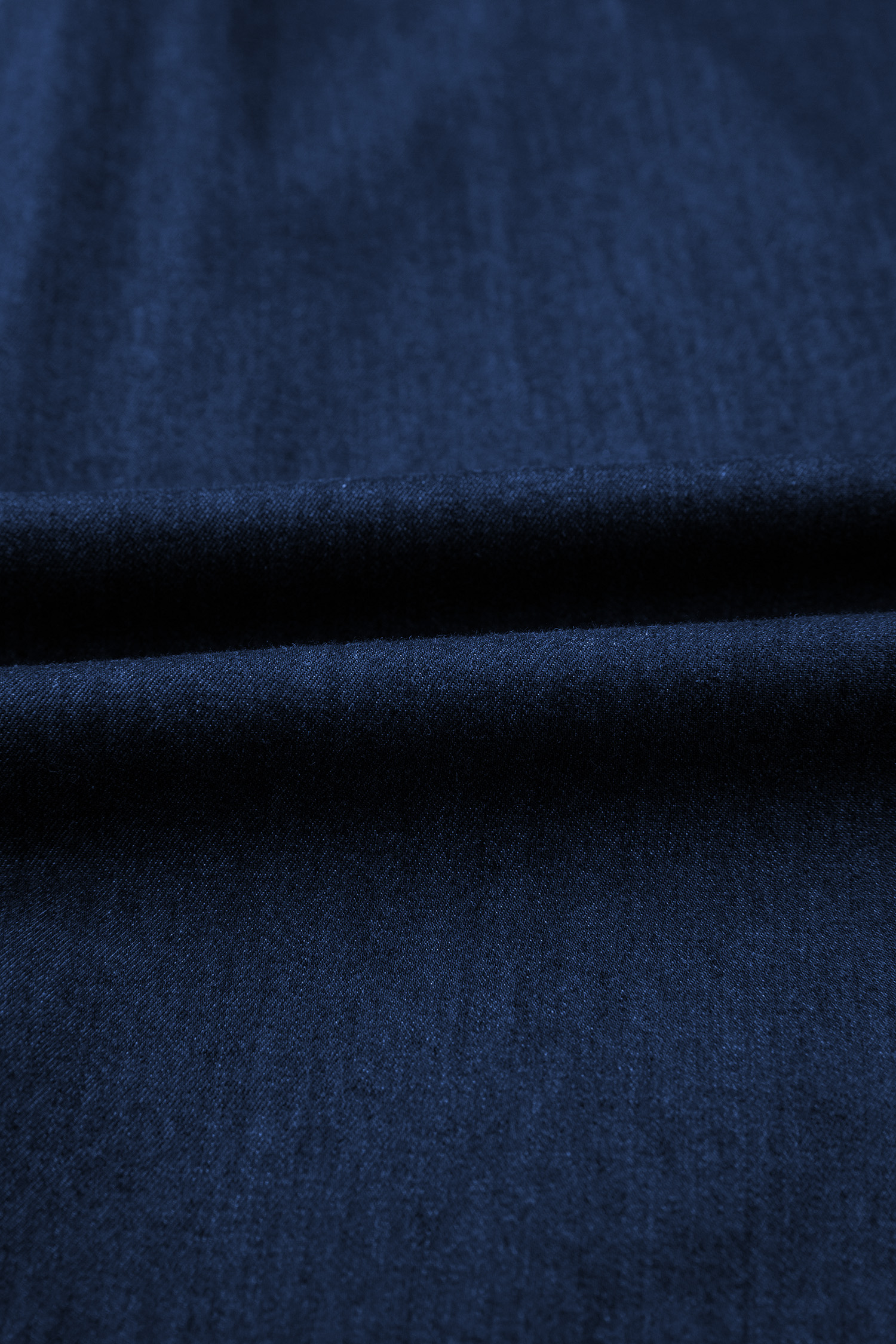 Sail Blue Full Buttons Collared Short Bubble Sleeve Long Denim Dress view 15