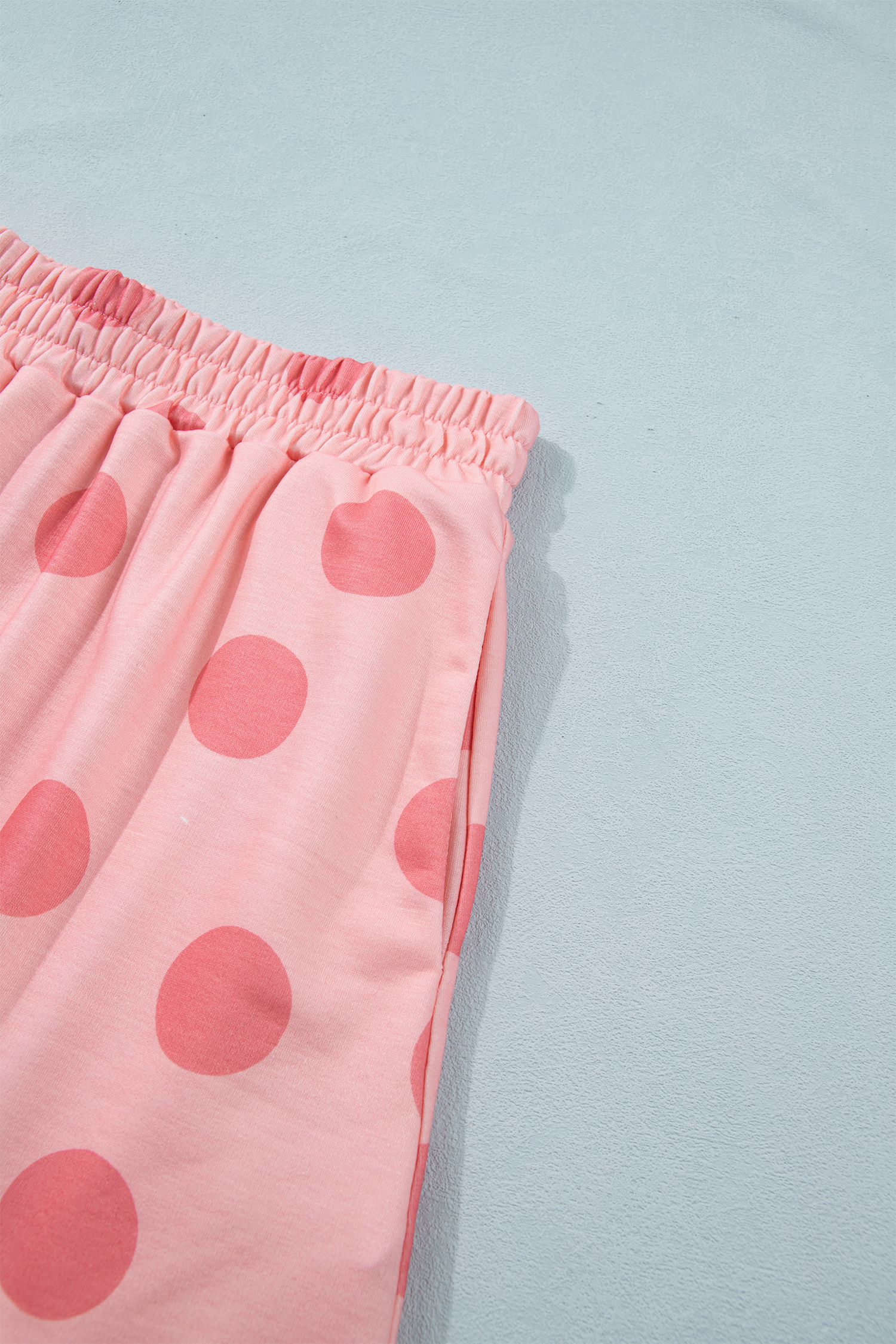 Pink Polka Dot Short Sleeve Top Casual Skort 2pcs Outfit view 17