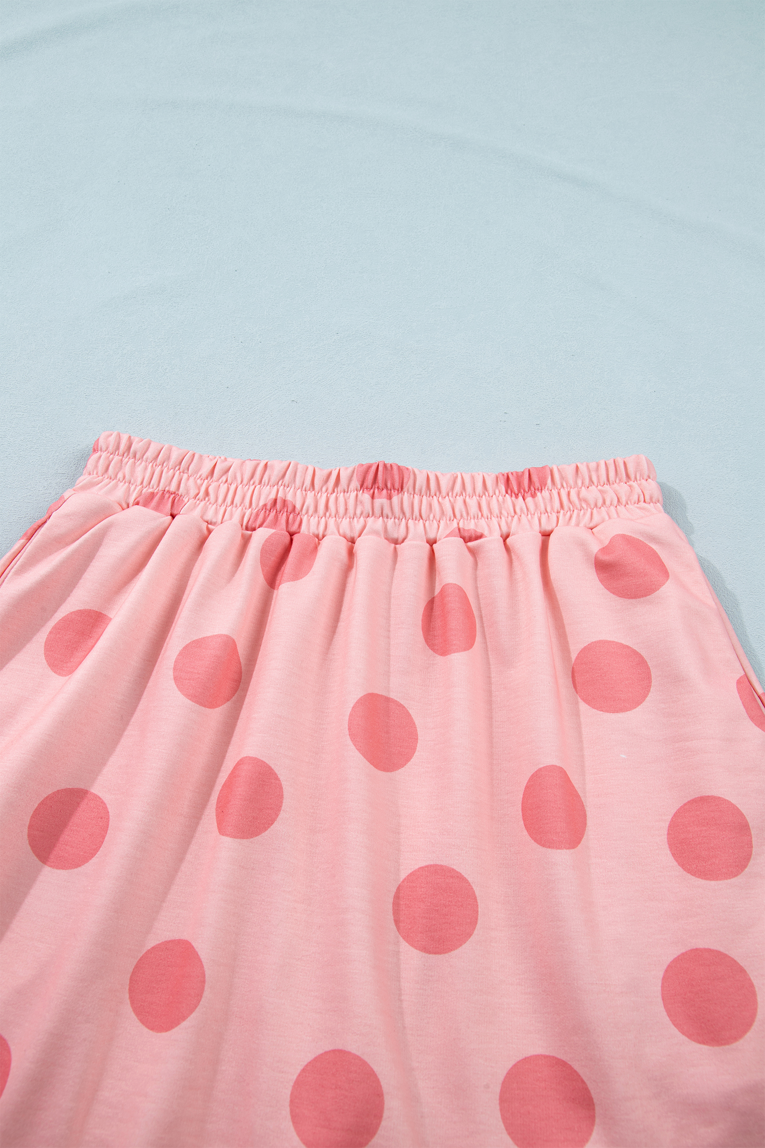Pink Polka Dot Short Sleeve Top Casual Skort 2pcs Outfit view 16