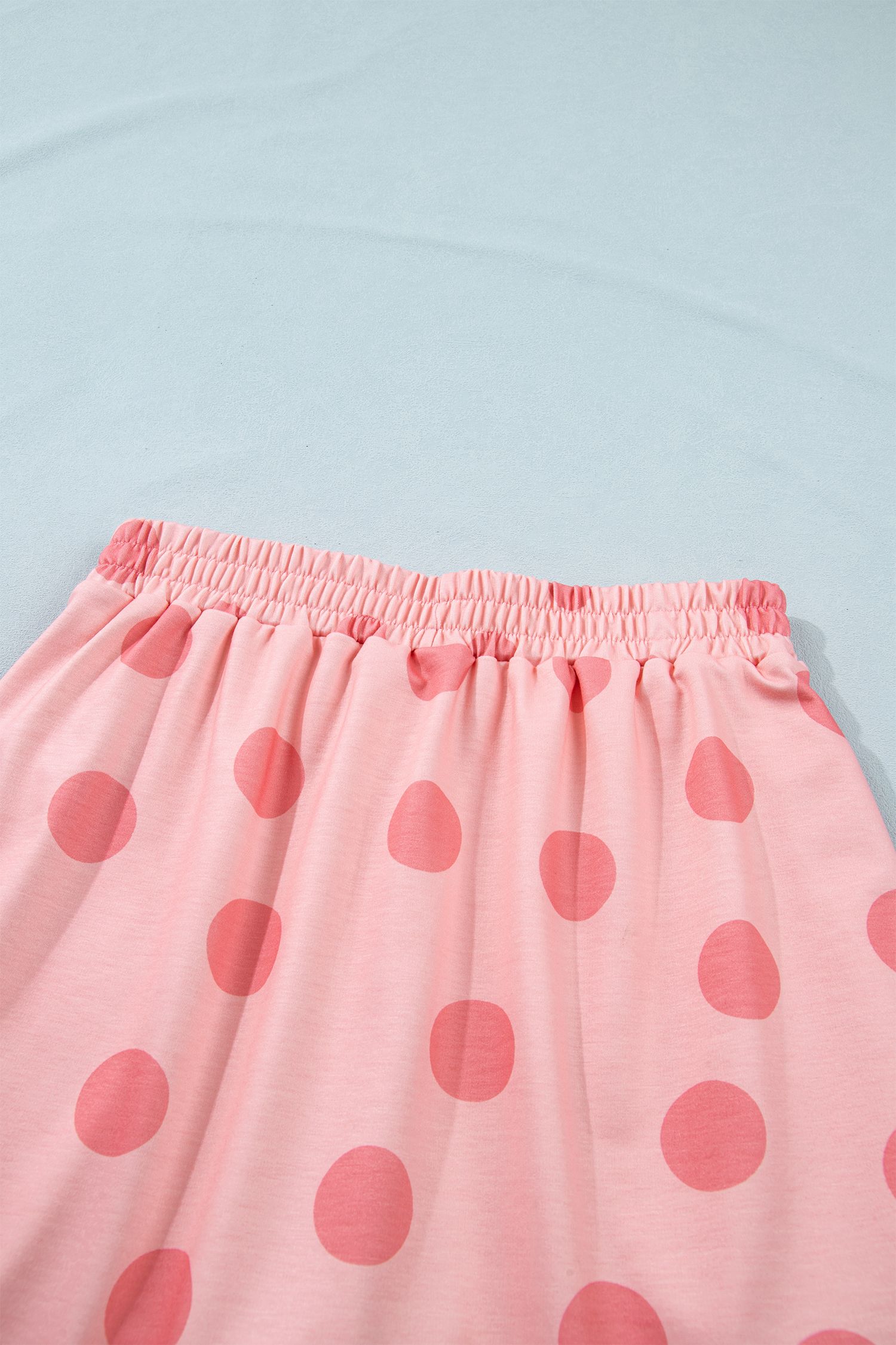 Pink Polka Dot Short Sleeve Top Casual Skort 2pcs Outfit view 20