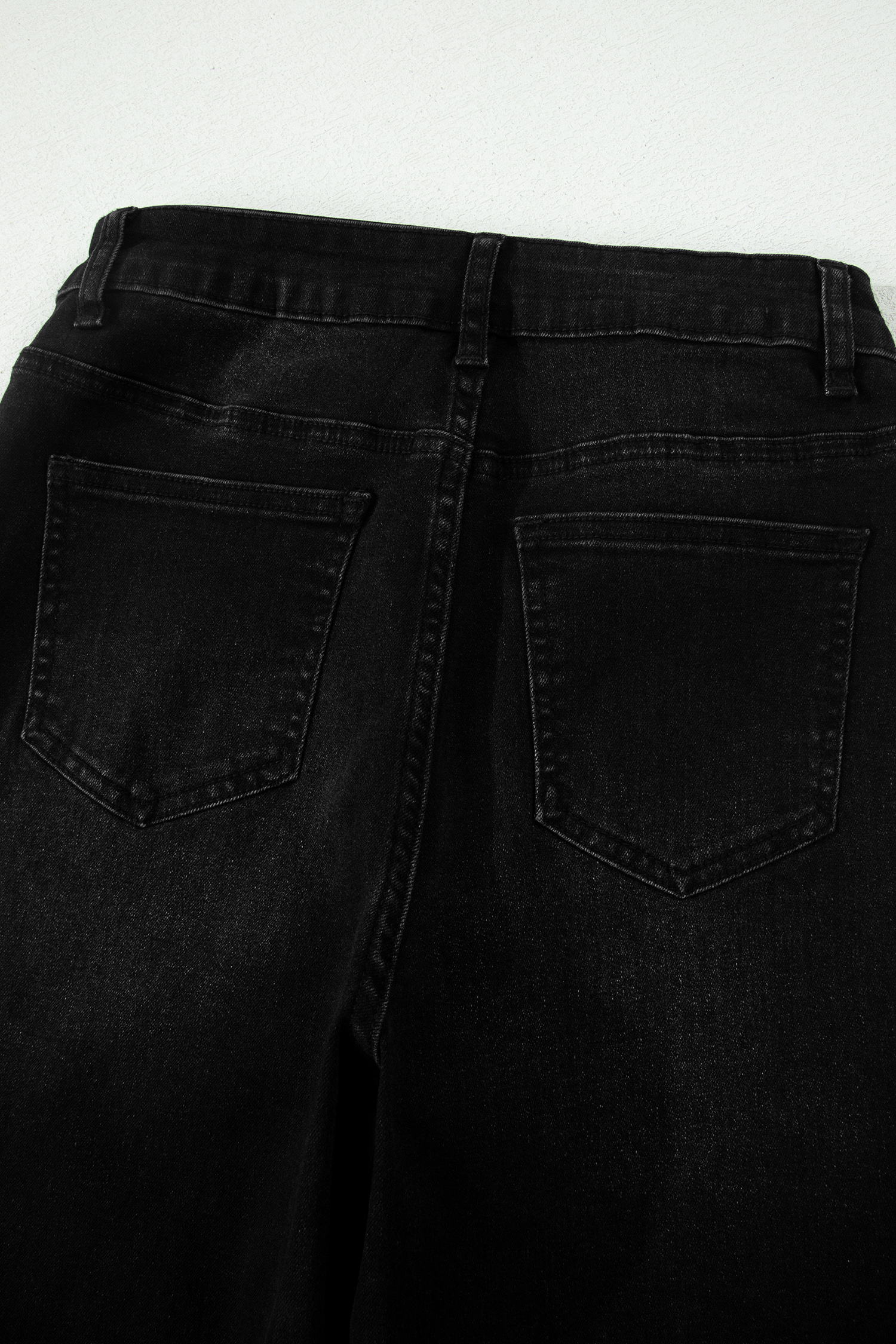 Black Frayed Cropped Barrel Jeans view 13
