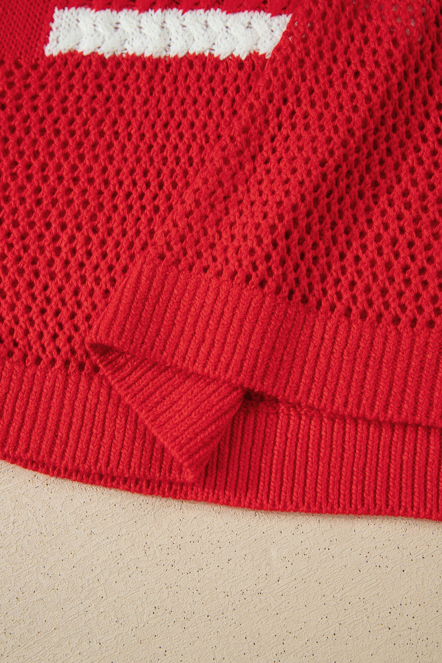 Fiery Red Flag Graphic Short Sleeve Sweater Top