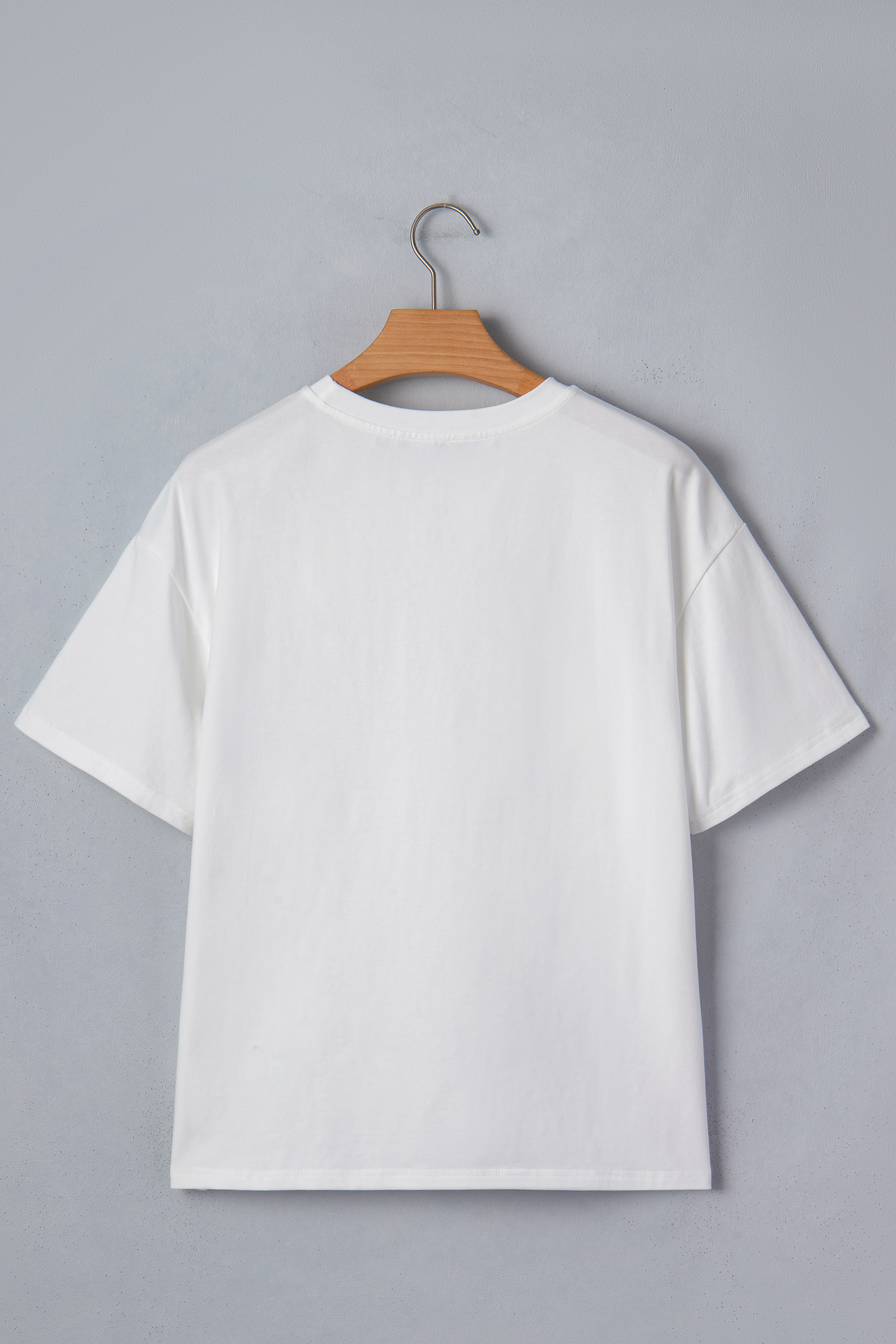 White Color Block Chest Pocket Patched Casual Short Sleeve Top view 14