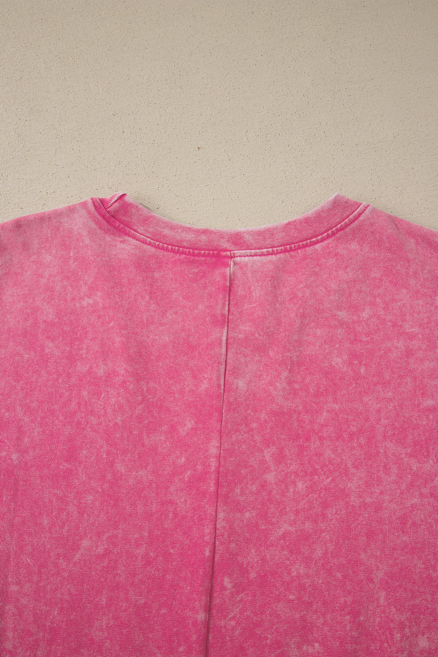 Sachet Pink Solid Color Cotton Mineral Washed Oversize Tee view 16