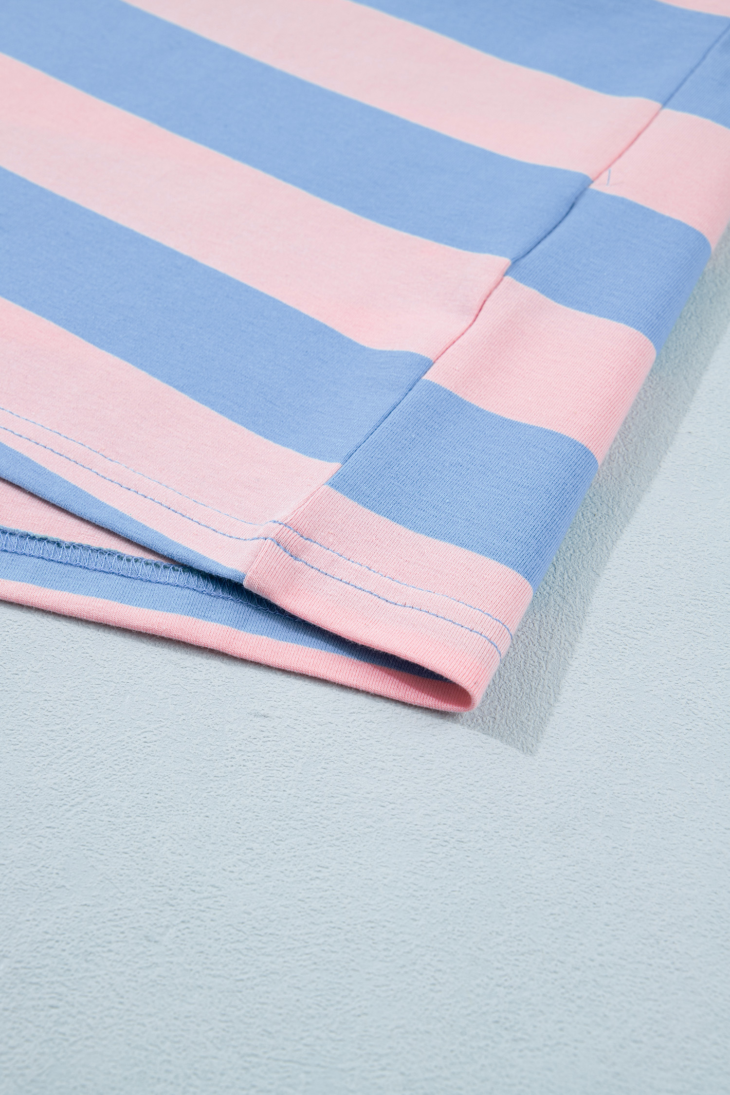 Pink Stripe Dolman Tee Drawstring Skort Athletic 2pcs Set