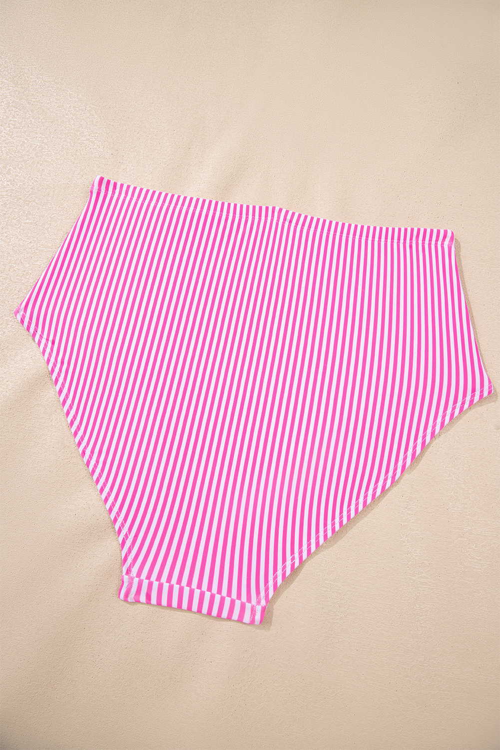 Rose Stripe Print Knot Straps 2pcs High Waist Bikini Swimsuit view 20