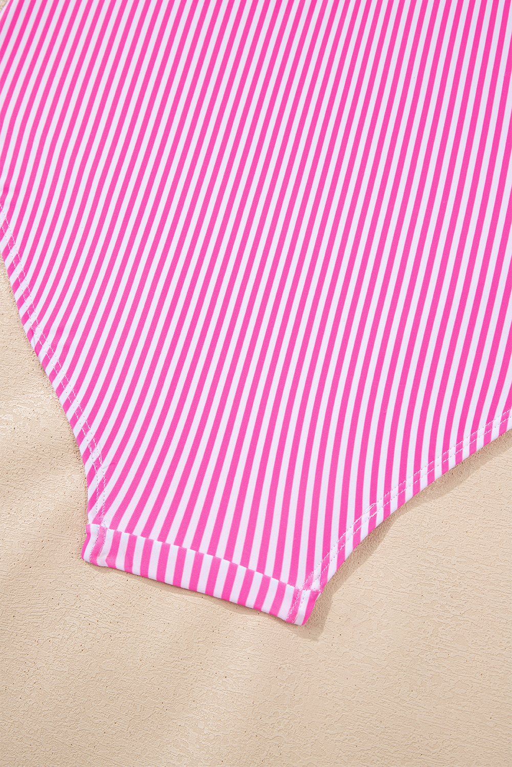 Rose Stripe Print Knot Straps 2pcs High Waist Bikini Swimsuit view 19