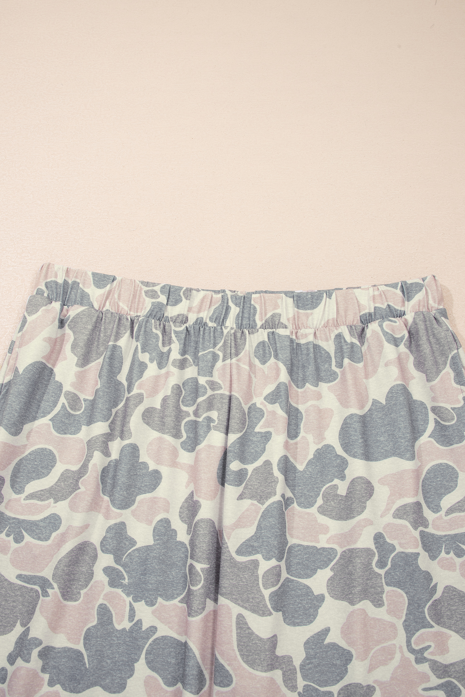 Multicolour Retro Camouflage Print Plus Size 2pcs Outfit