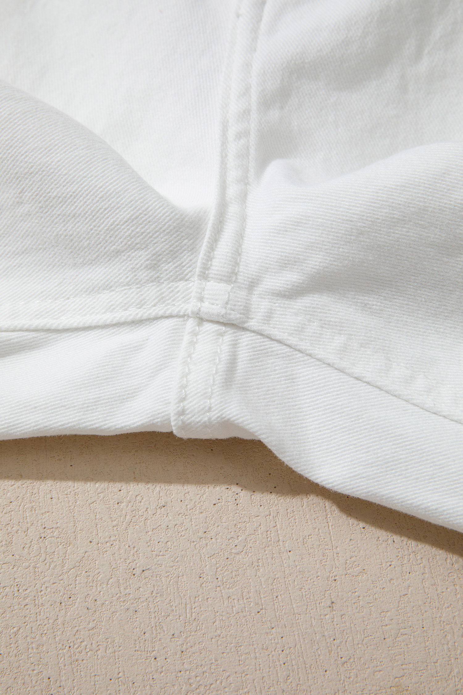 White Solid Color Loose Casual Jeans view 14