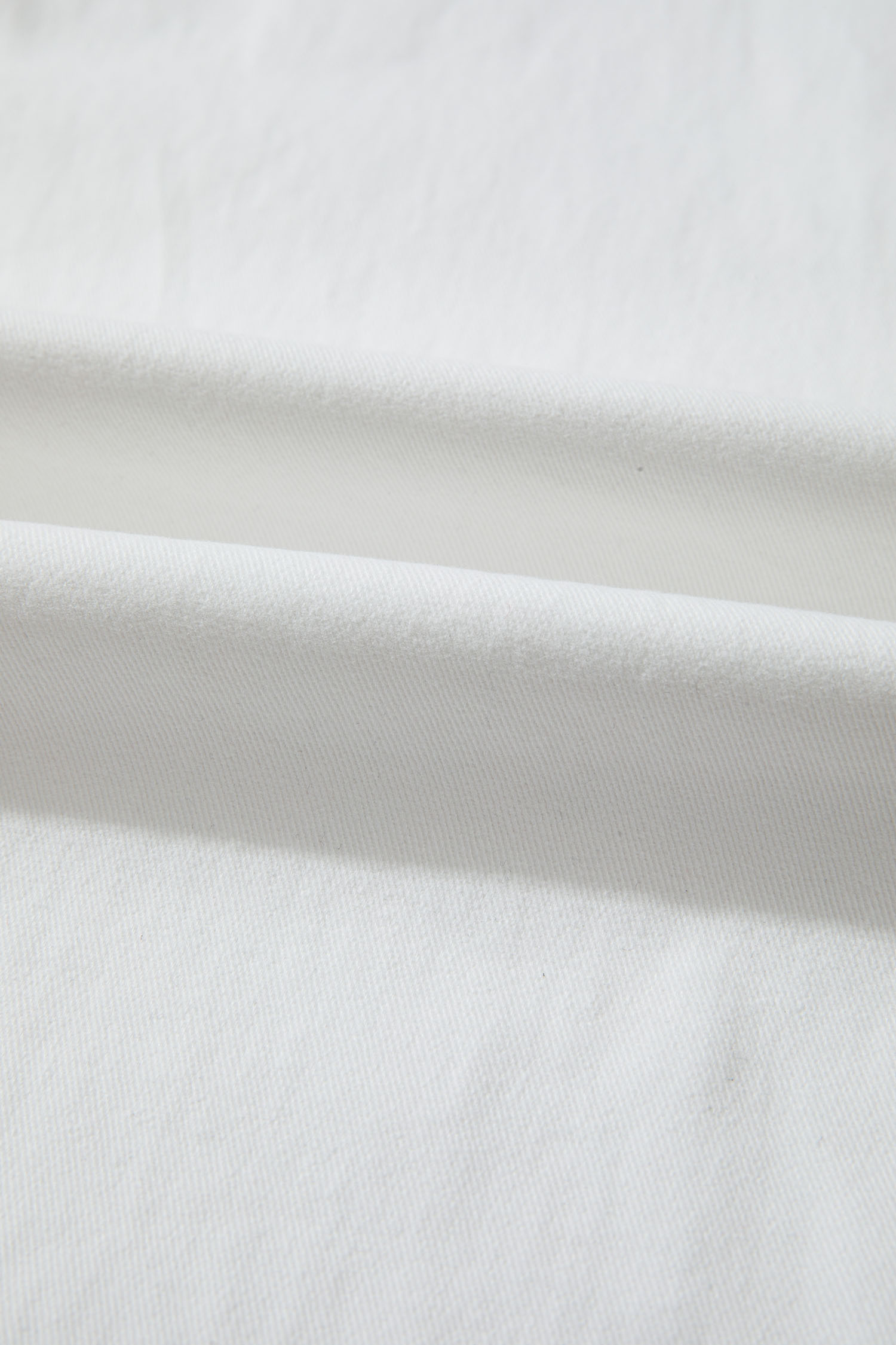 White Solid Color Loose Casual Jeans view 17