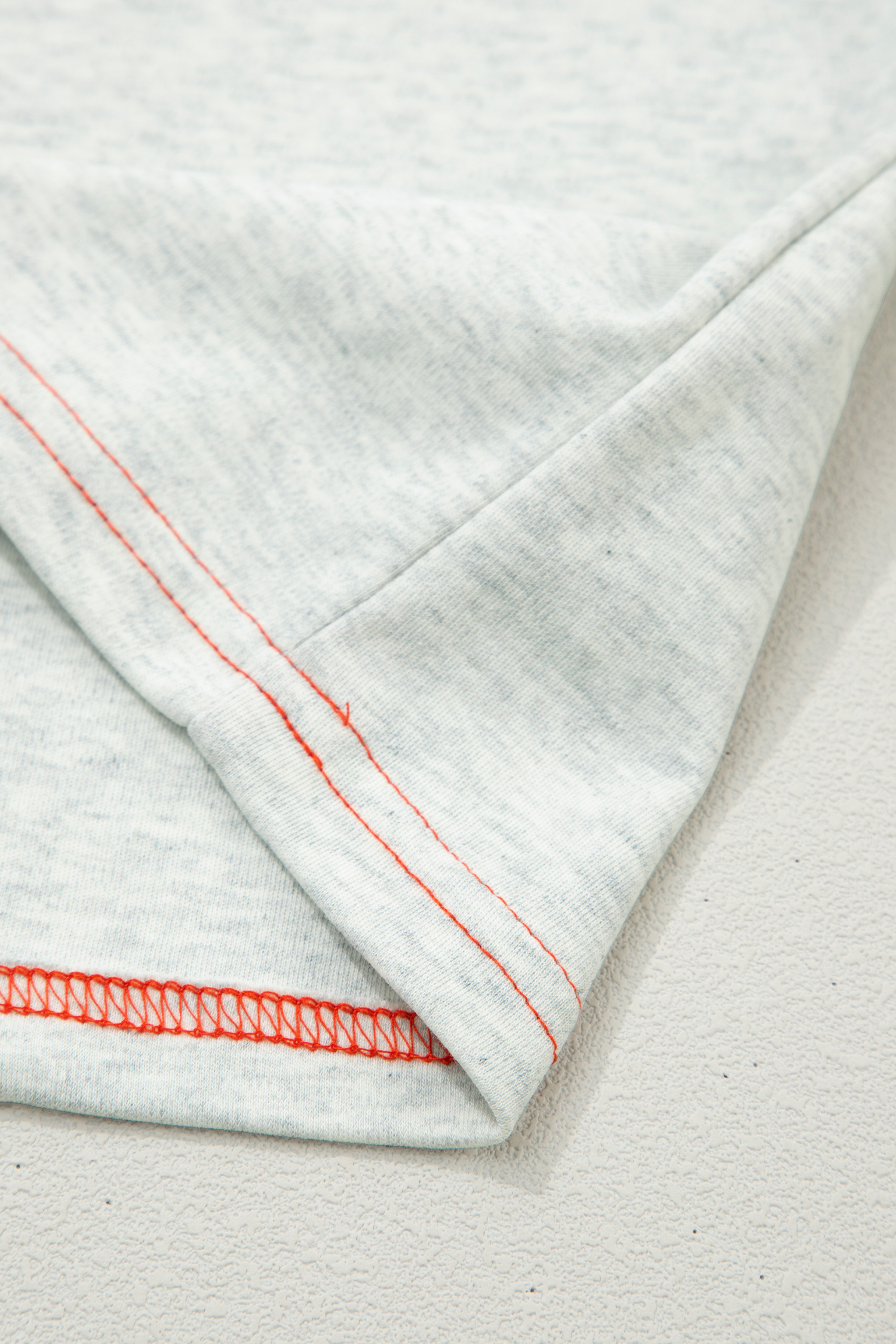 Light Grey Reversible Contrast-Stitched T-Shirt view 12