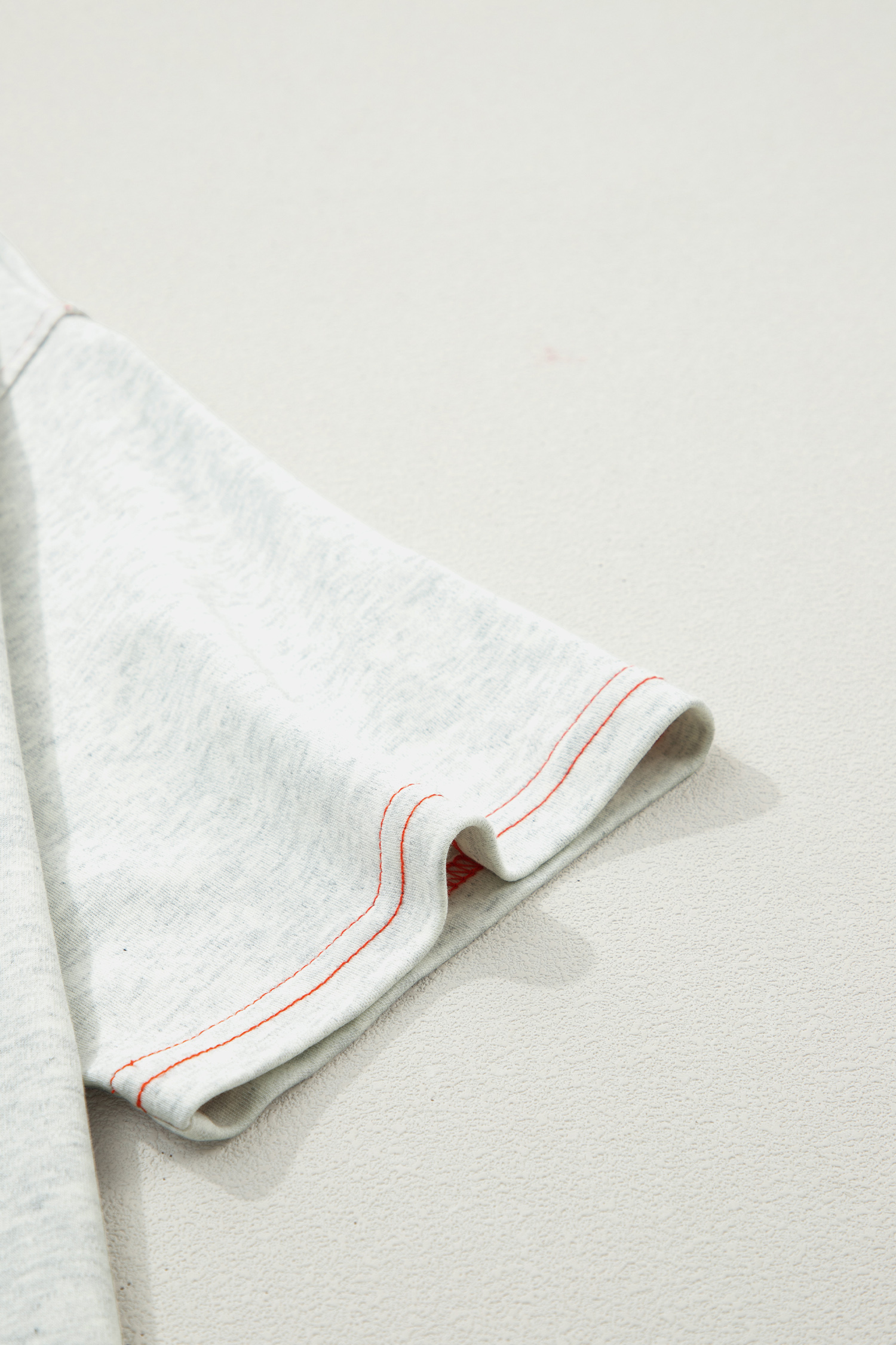 Light Grey Reversible Contrast-Stitched T-Shirt view 11