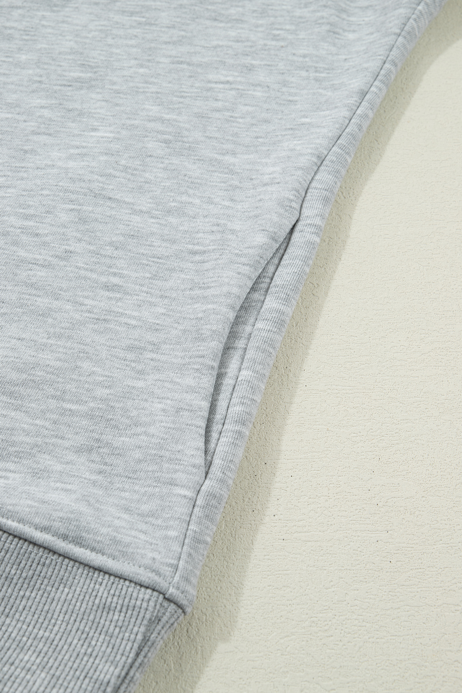 Light Grey Solid Color High Neck Cap Sleeve Loose Top view 11