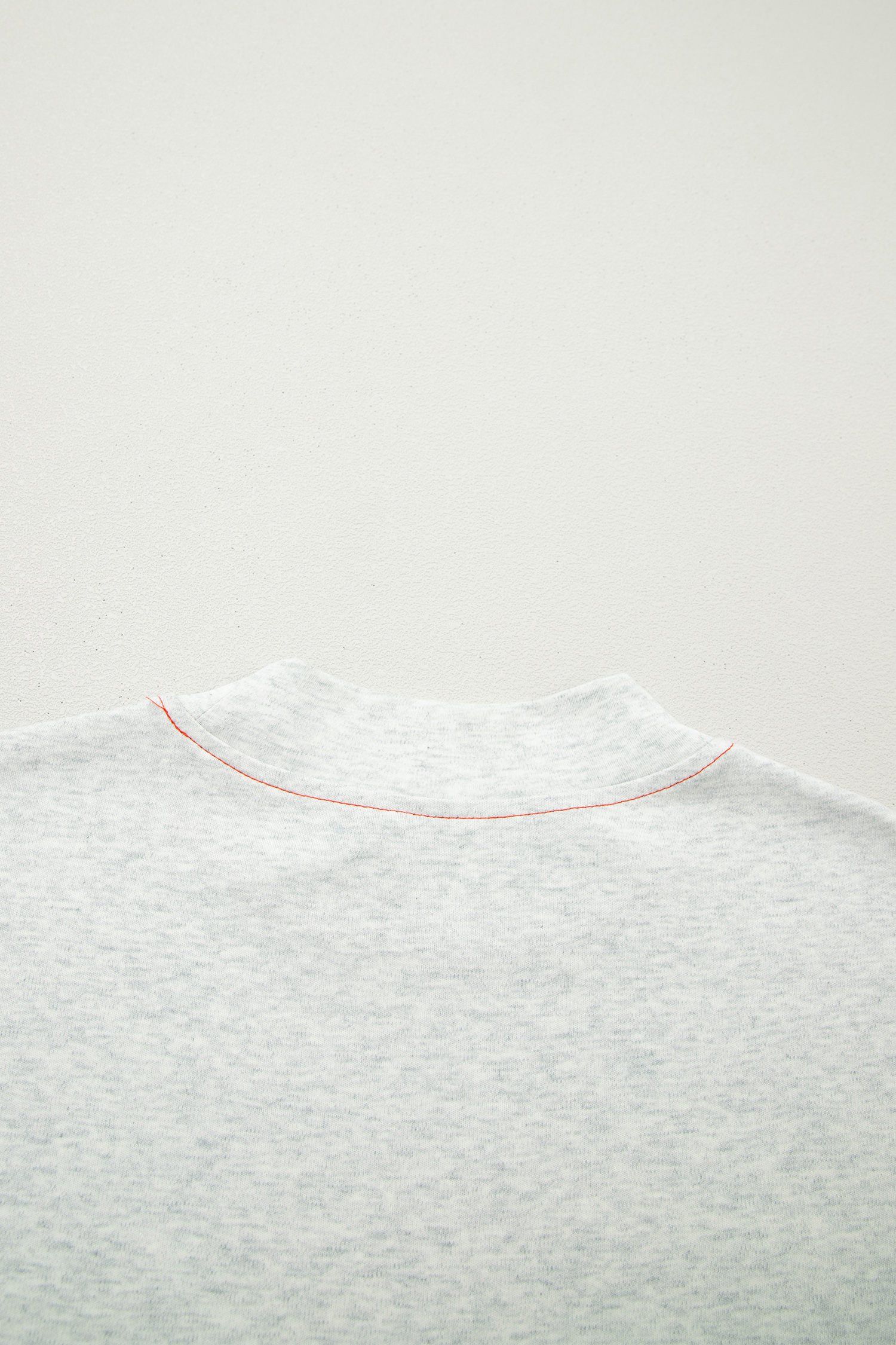 Light Grey Reversible Contrast-Stitched T-Shirt view 14