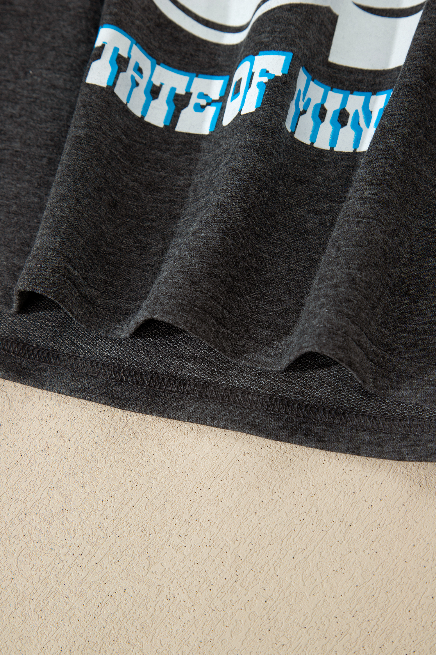 Carbon Grey YEE HAW Boots STATE OF MIND Fringed Sleeve Tee view 11