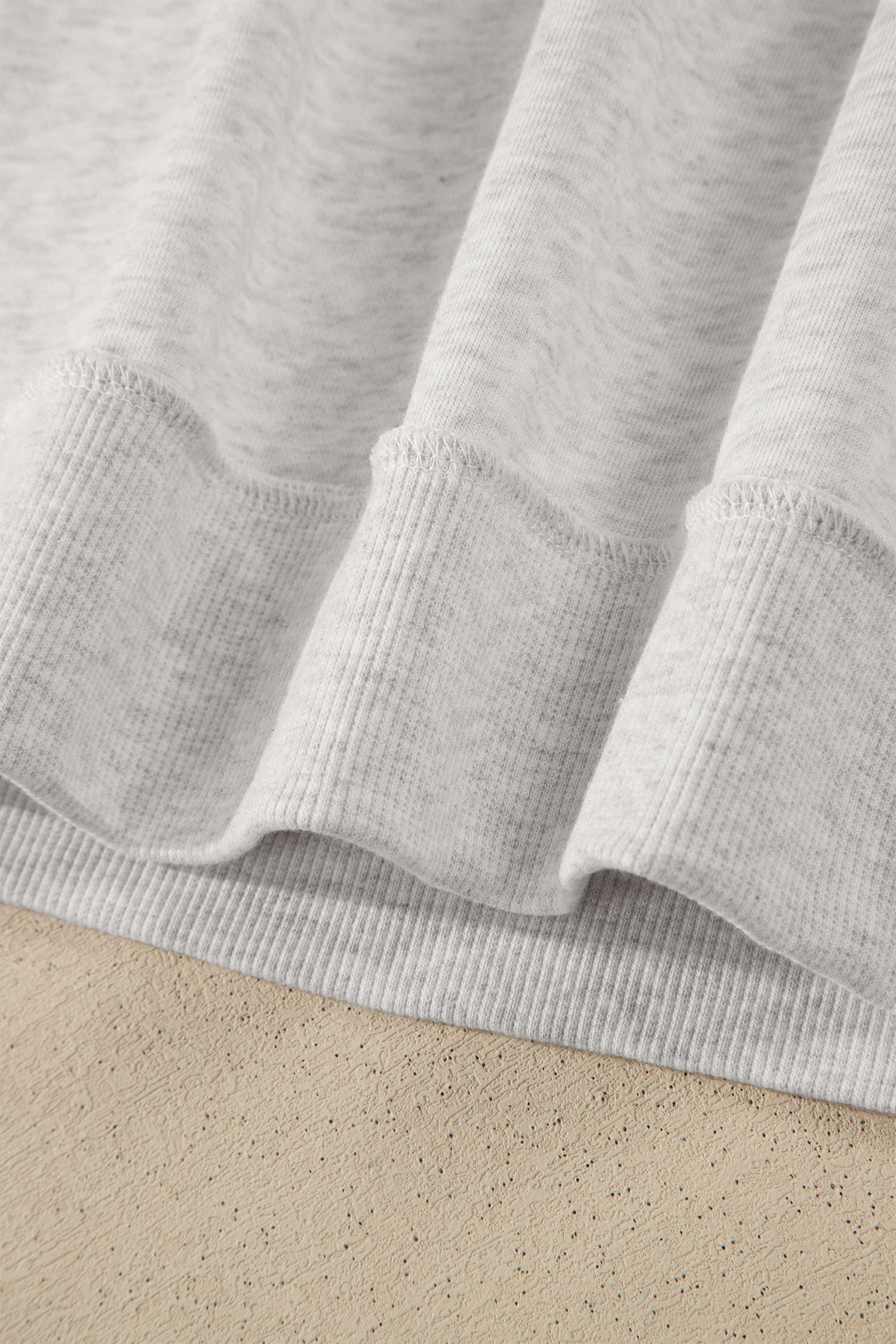 Light Grey Exposed Seam Detail Mock Neck Tee view 10