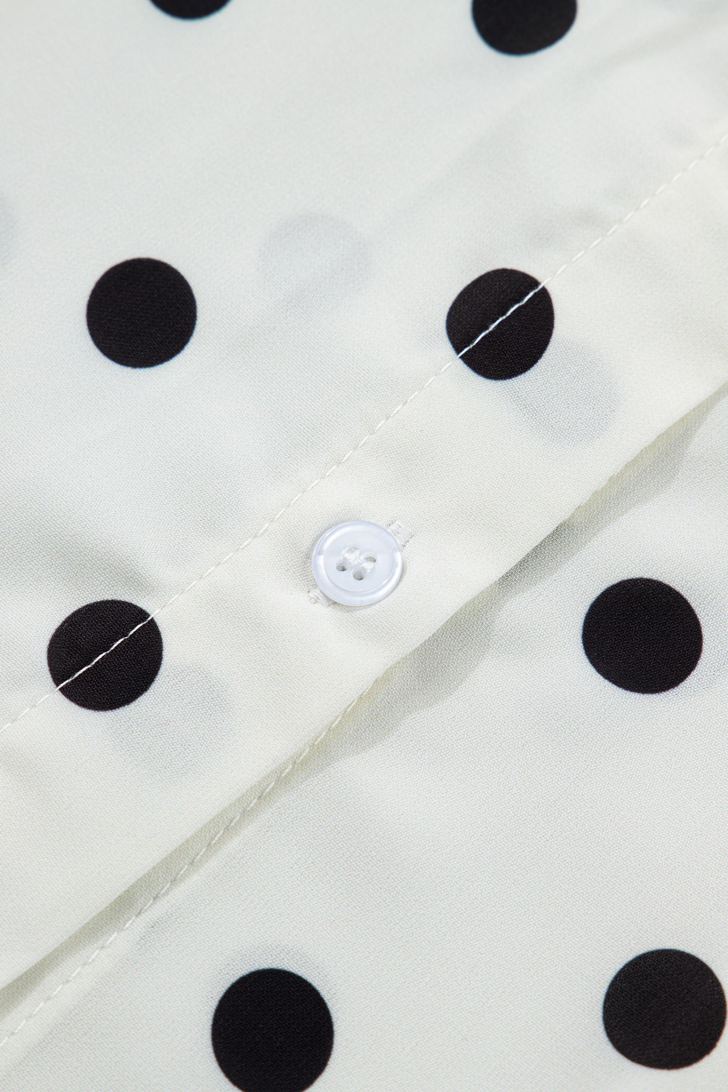 Beige Polka Dot Print Loose Dolman Shirt