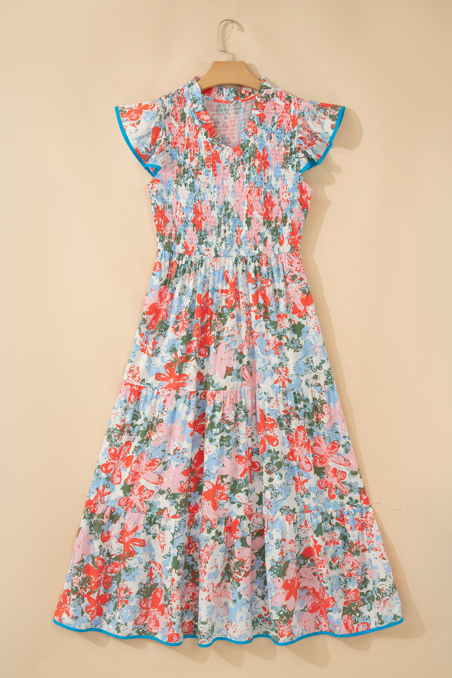 Apricot Floral Dresses