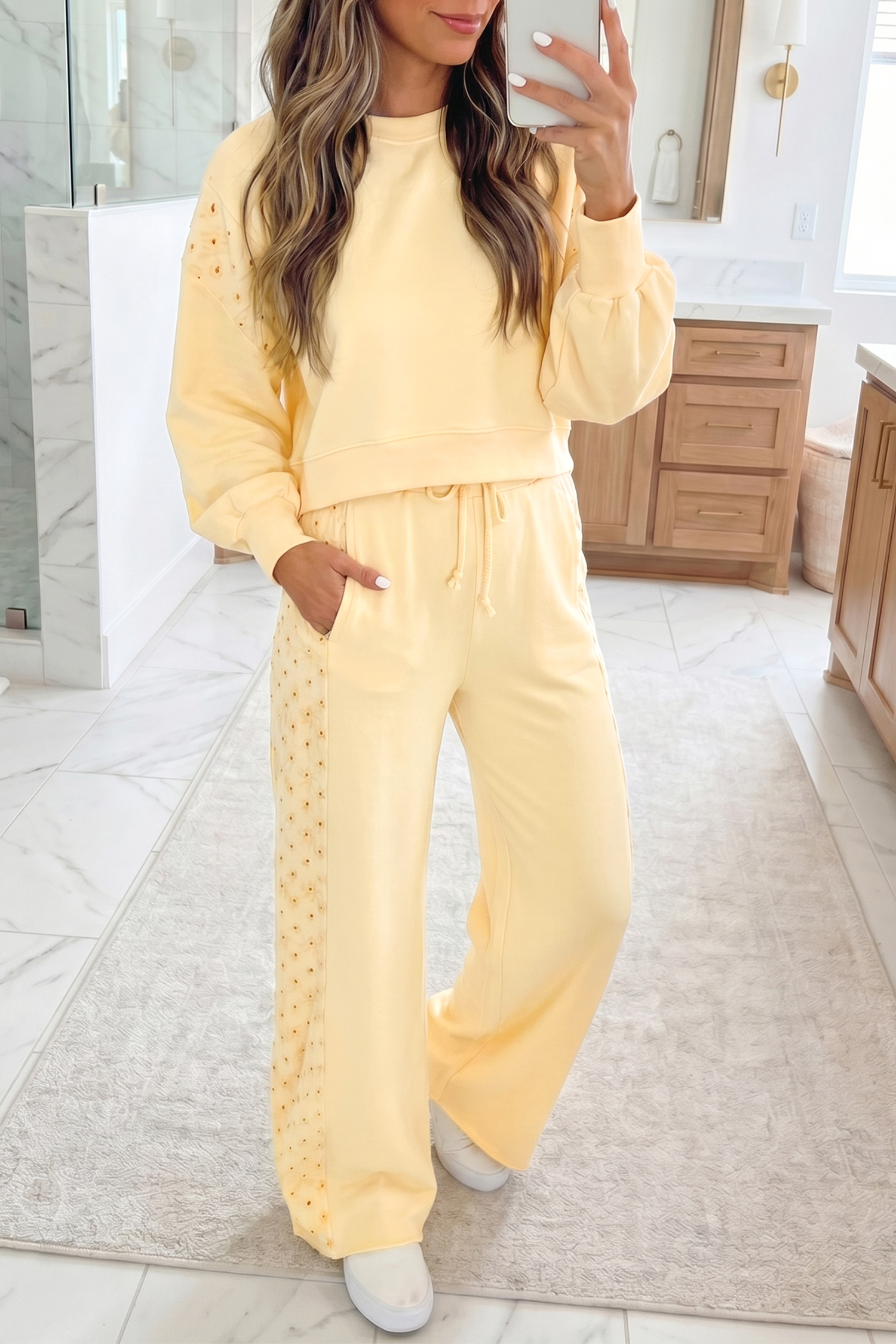 Yellow Cream Pant Sets