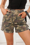 Green Denim Shorts