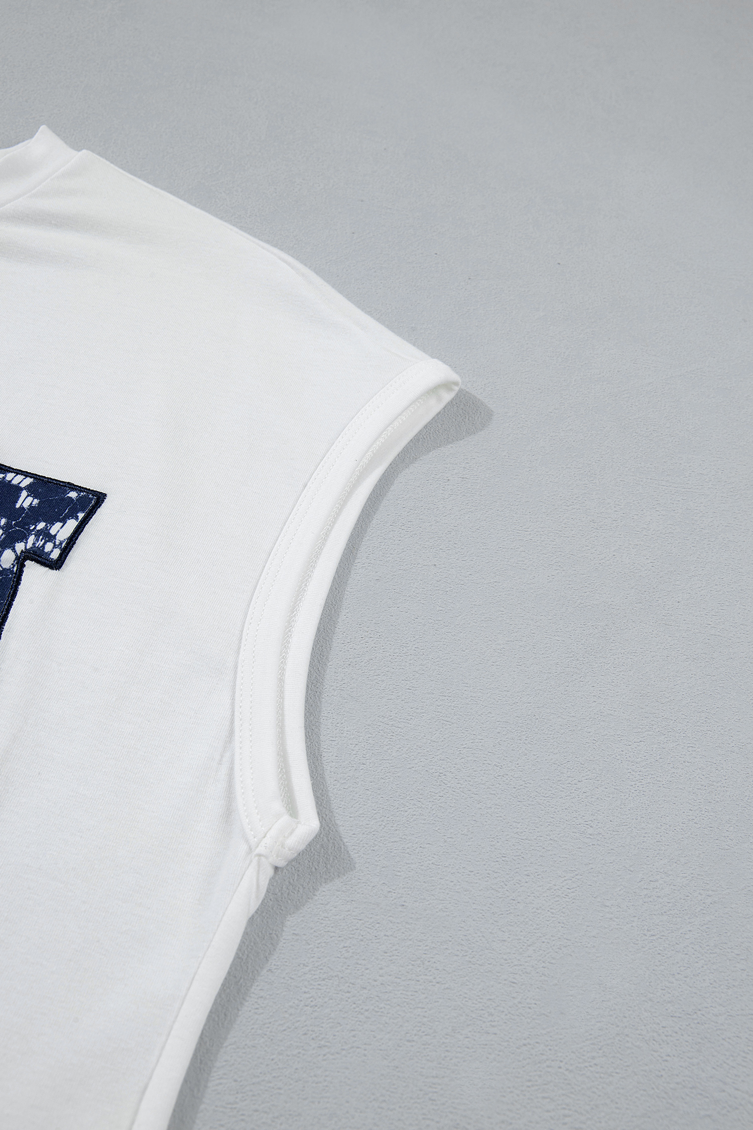 White USA Color Block Letter Printed Dolman Tee view 18