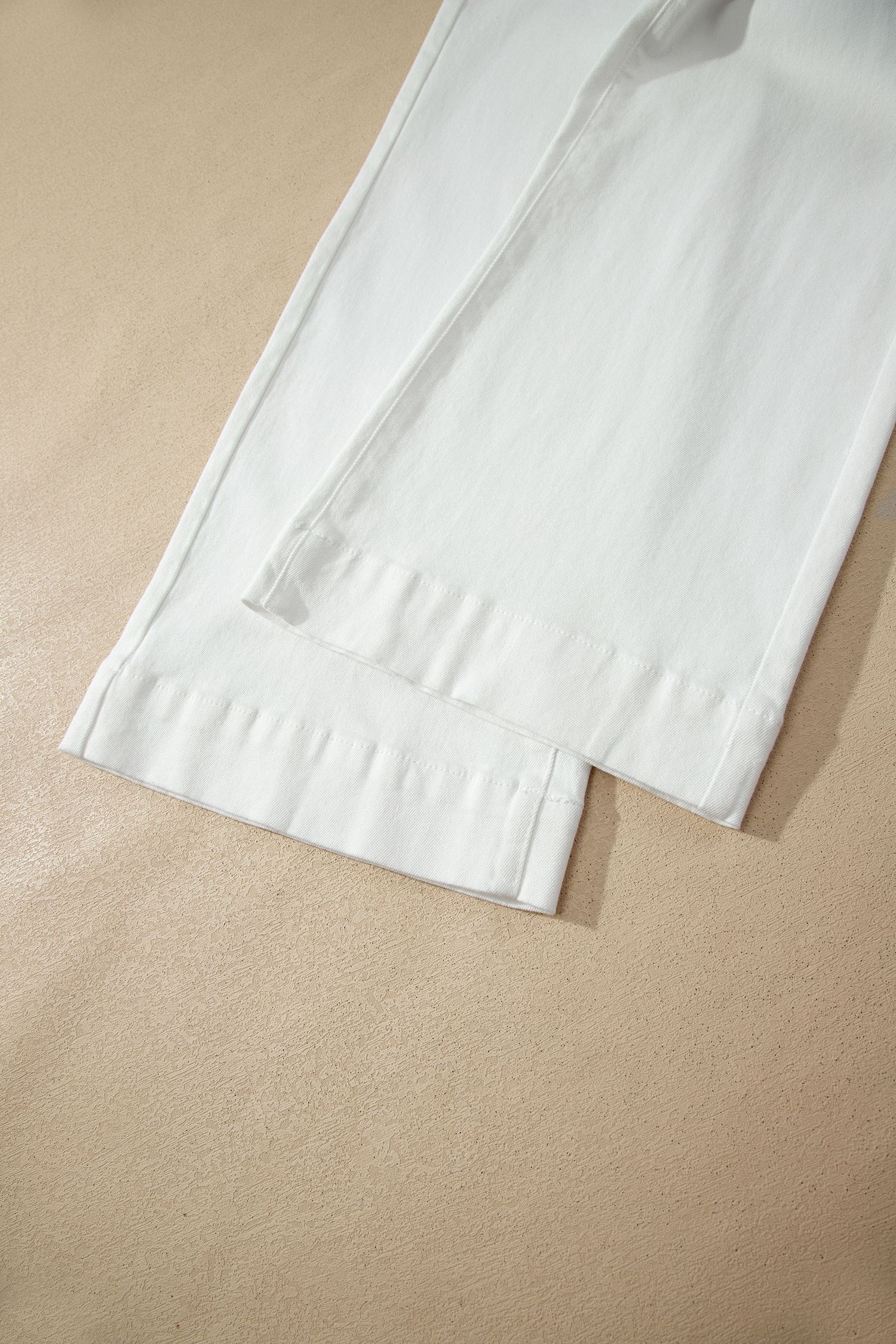 White 2-Button High Waist Wide Leg Jeans view 11