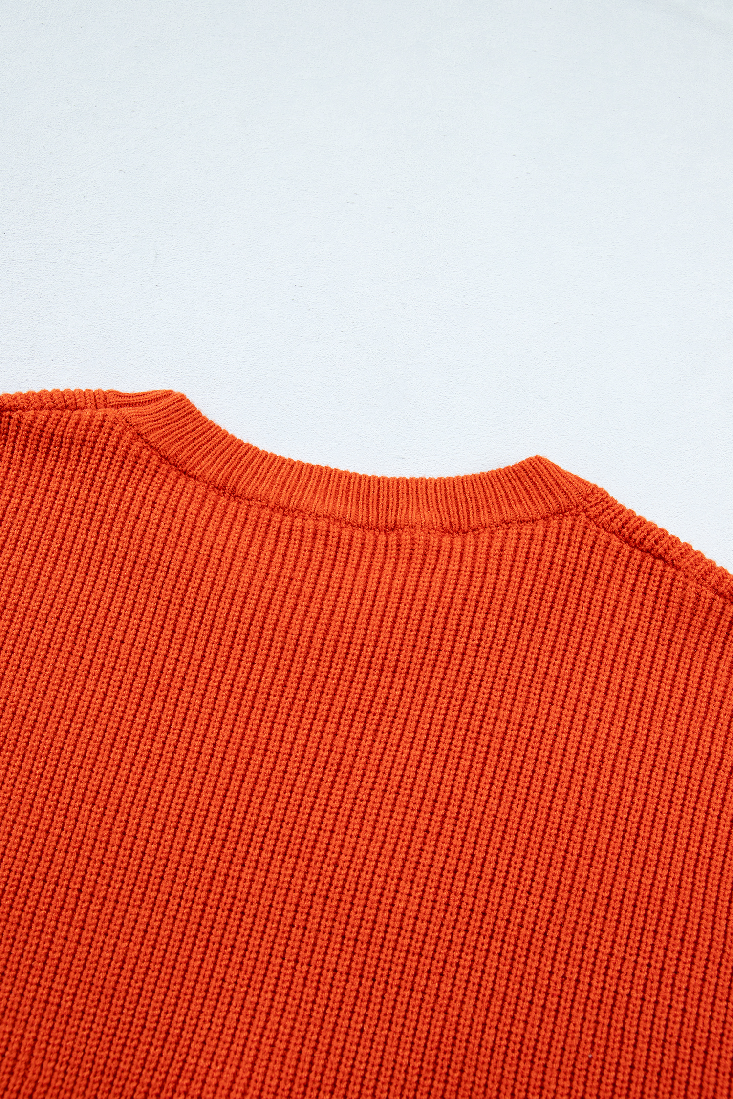 Orange Drop Shoulder Long Sleeve Round Neck Halloween Sweater view 16