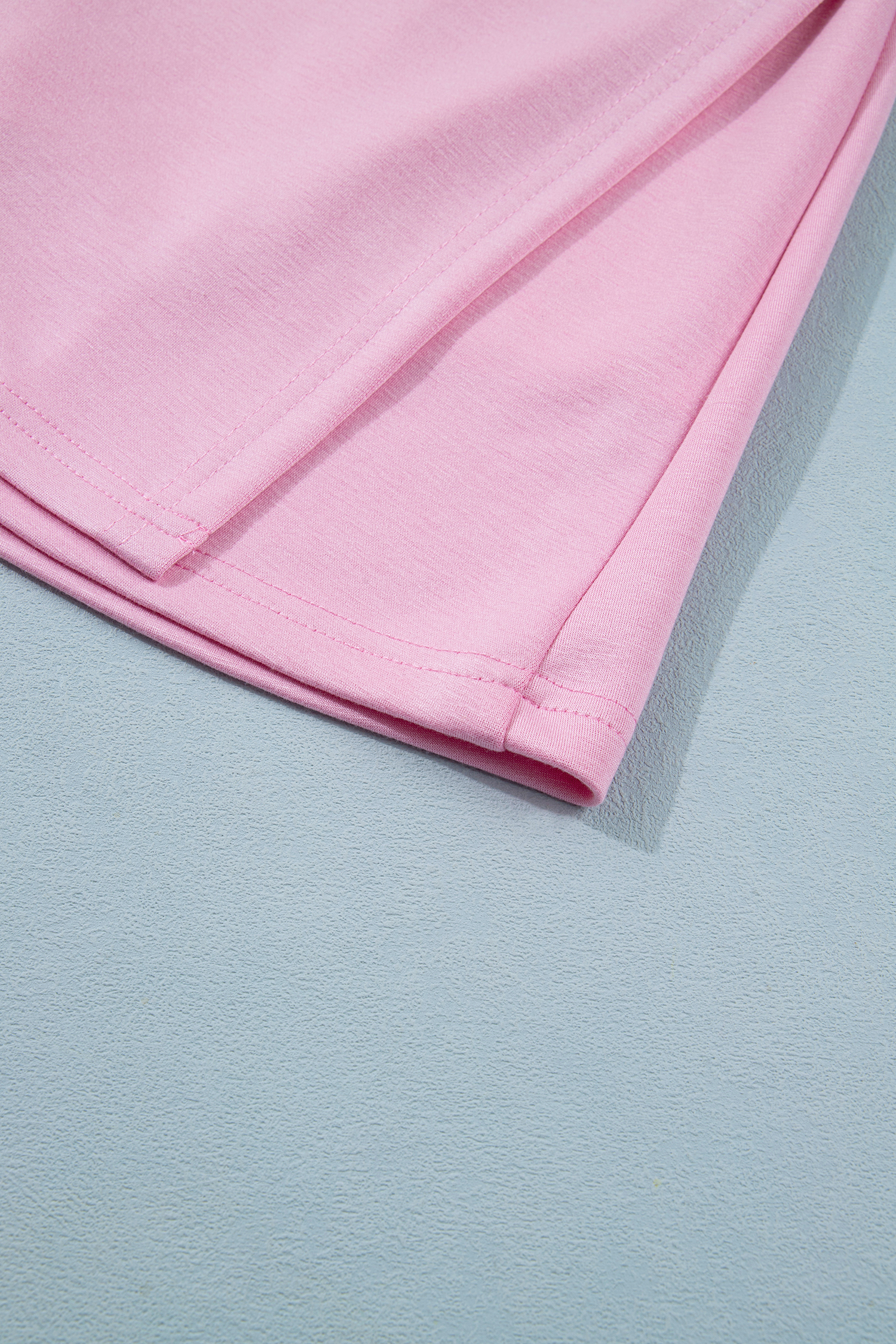 Pink Solid Color Sleeveless Zipper Tank and Skort Set view 19
