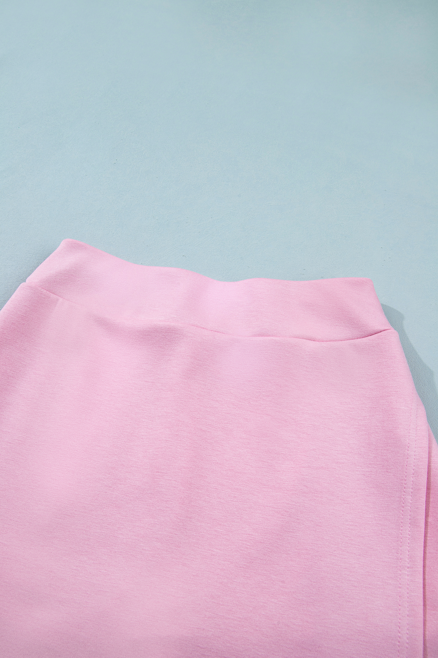 Pink Solid Color Sleeveless Zipper Tank and Skort Set view 18