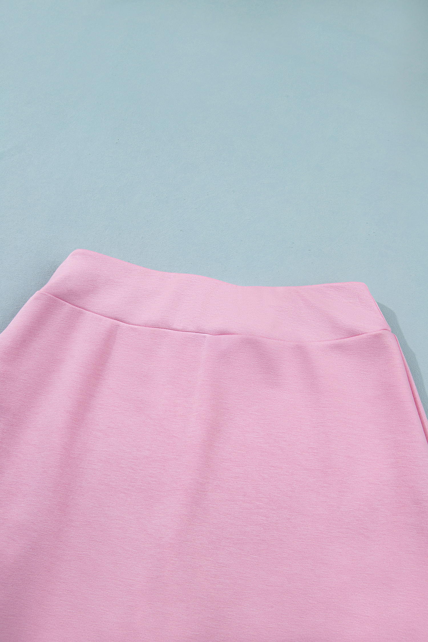 Pink Solid Color Sleeveless Zipper Tank and Skort Set view 22