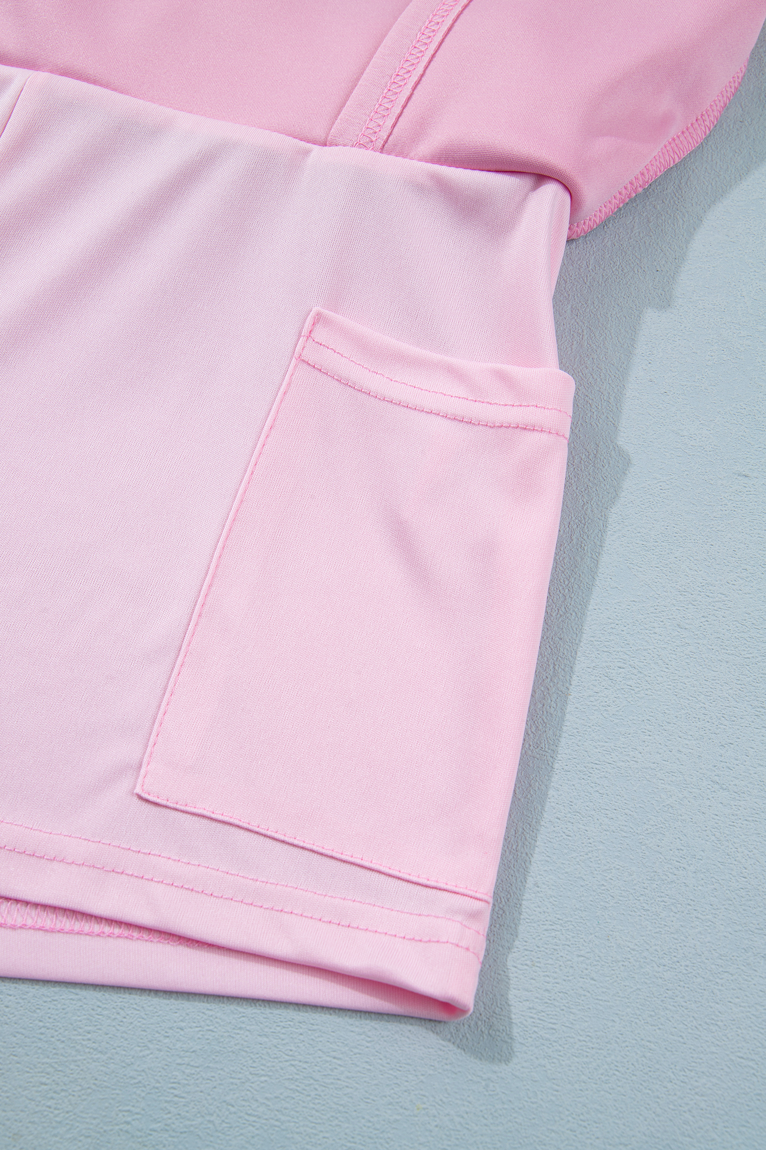 Pink Solid Color Sleeveless Zipper Tank and Skort Set view 21
