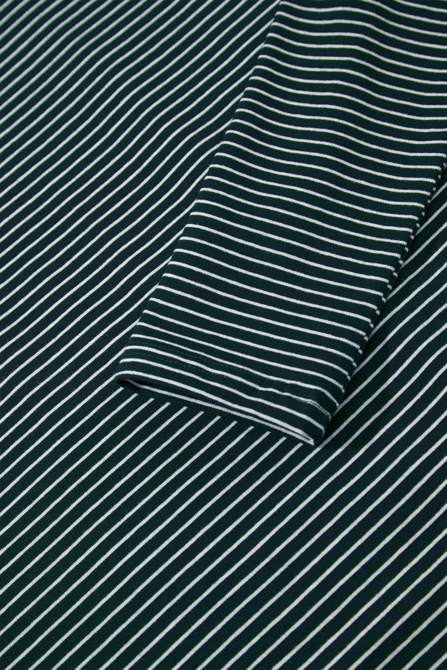 Green Stripe High Neck Dropped Shoulder Long Sleeve Casual Top view 21