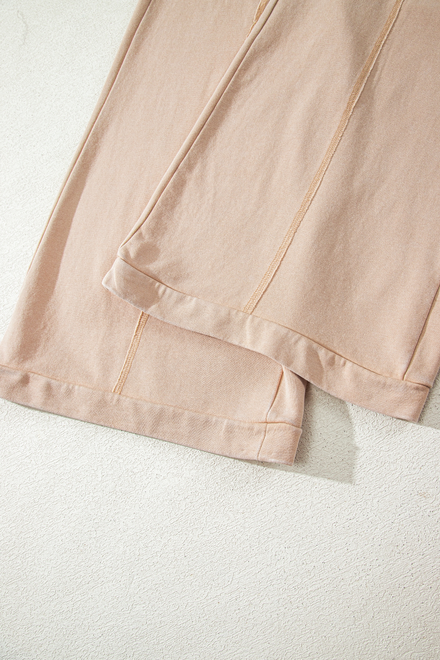 Smoke Gray Mineral Wash Drawstring Retro High Waist Wide Leg Western Pants view 12